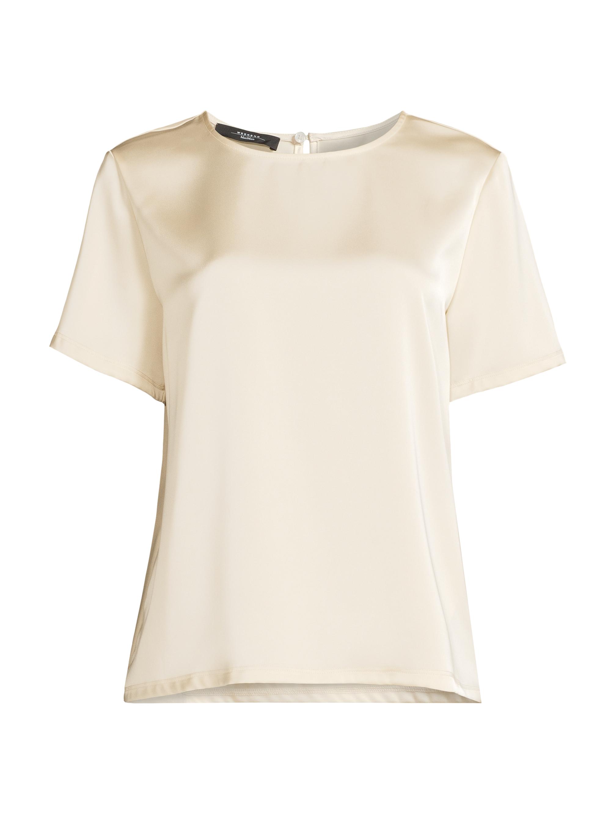 Weekend Max Mara Women's Gilbert Satin Crewneck Top - Ecru