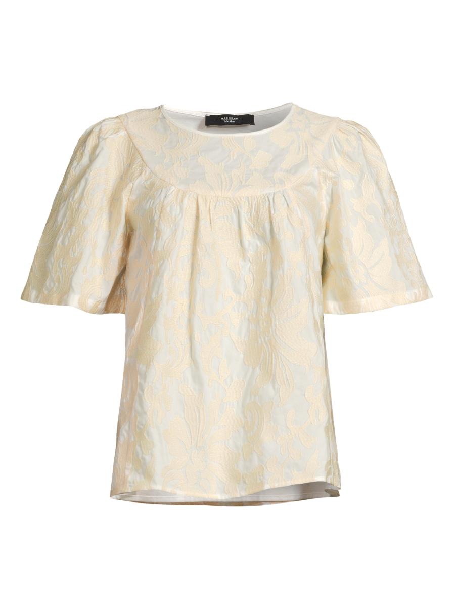 Weekend Max Mara Pedale Cotton Embroidered Floral Top | Saks