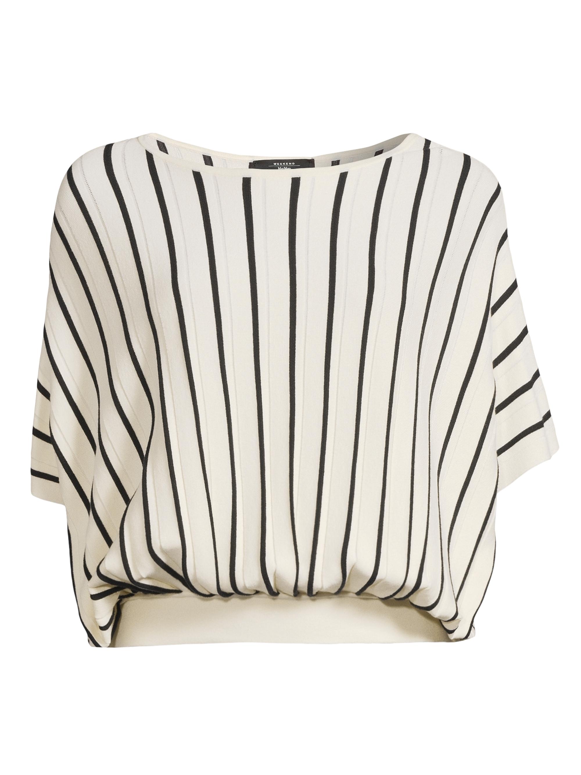 Weekend Max Mara Women's Pegola Pleated Striped Sweater - Navy