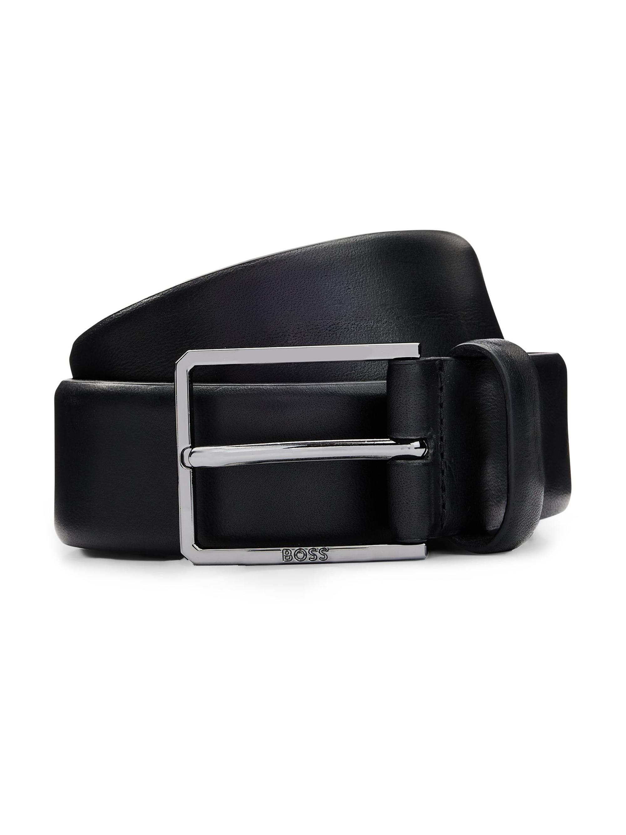 BOSS Men's Italian-Leather Belt - Black