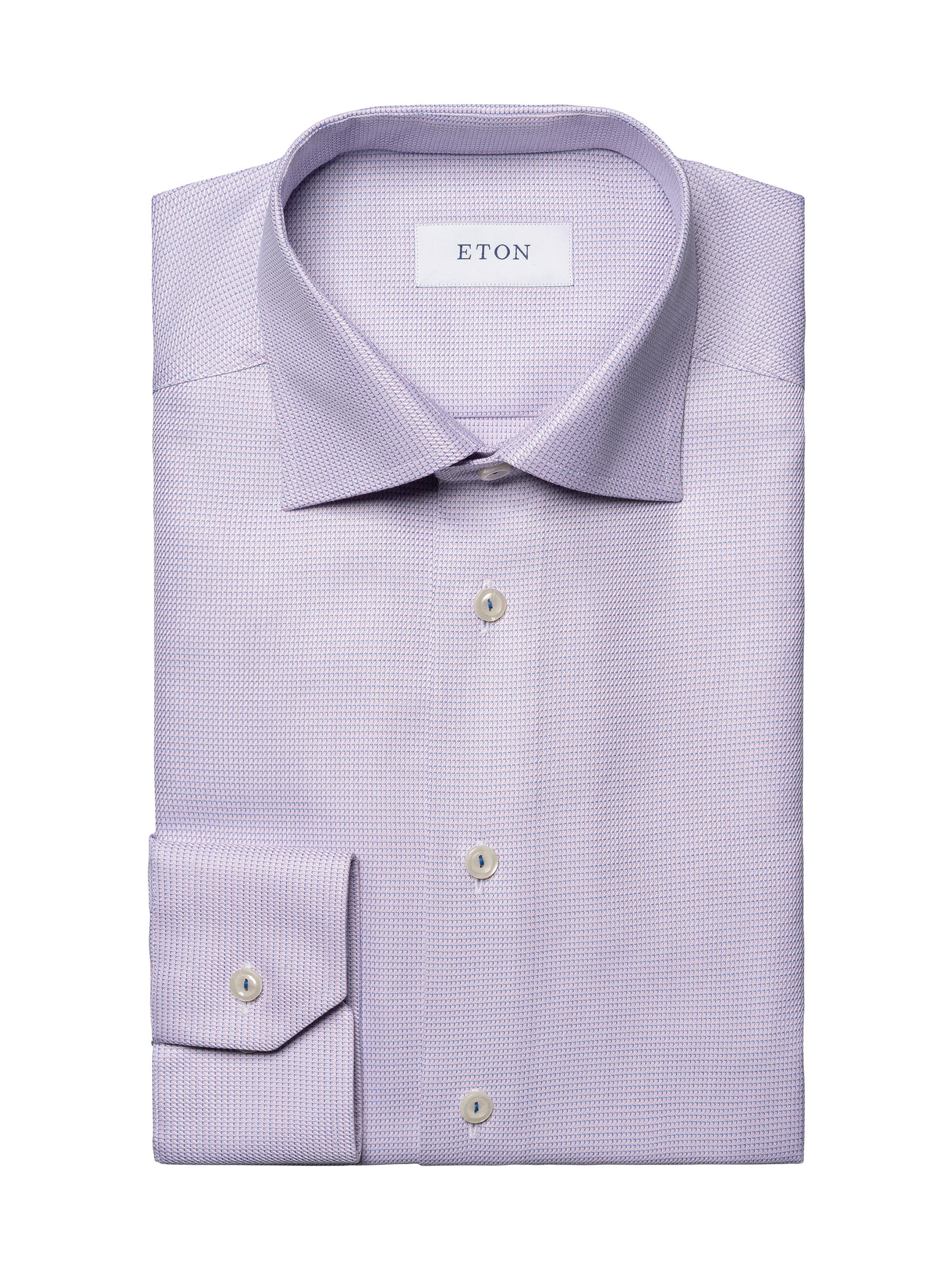 Eton Men's Contemporary-Fit Semi-Solid Button-Front Shirt - Pink