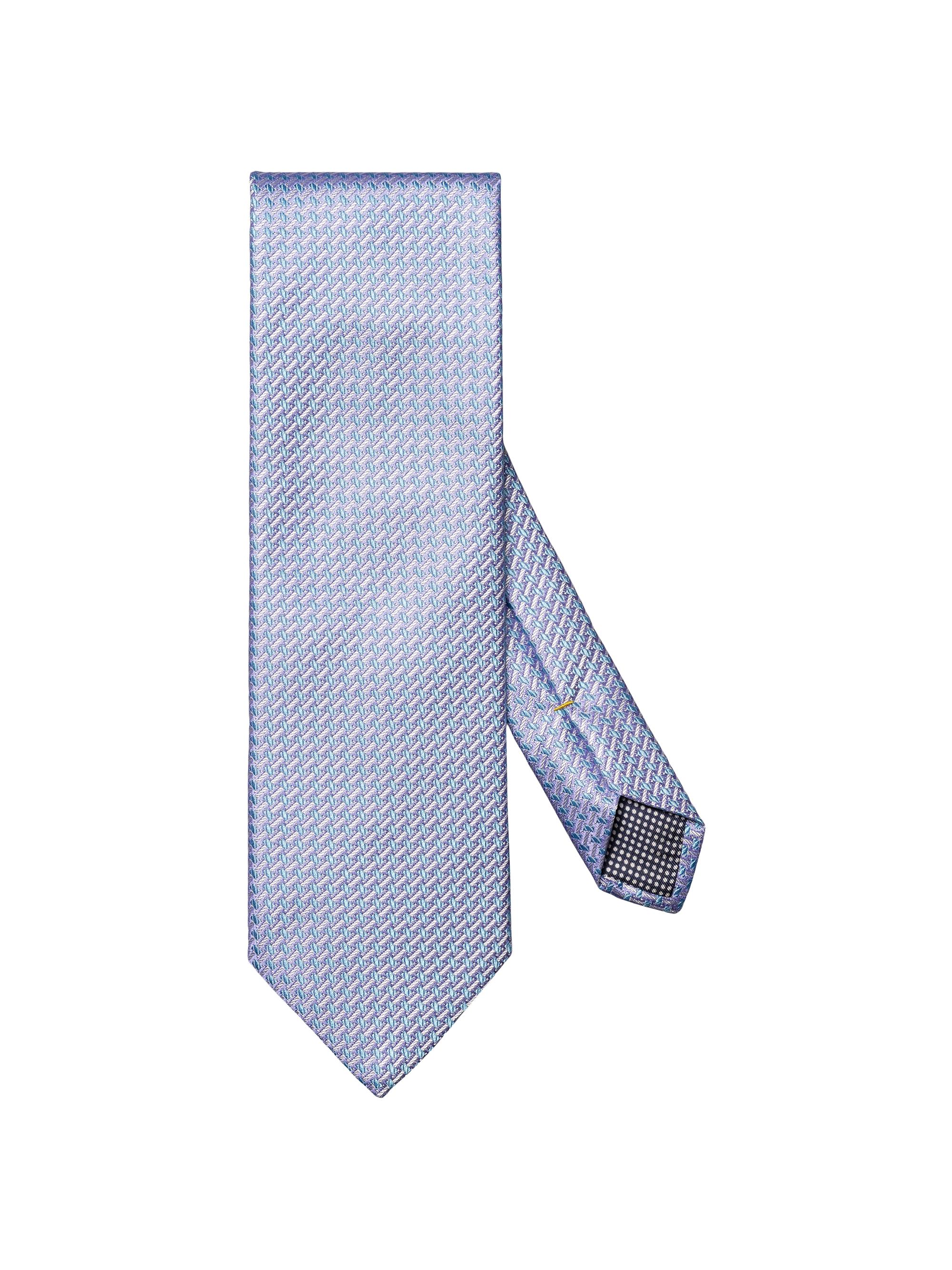 Eton Men's Geometric Print Silk Tie - Purple