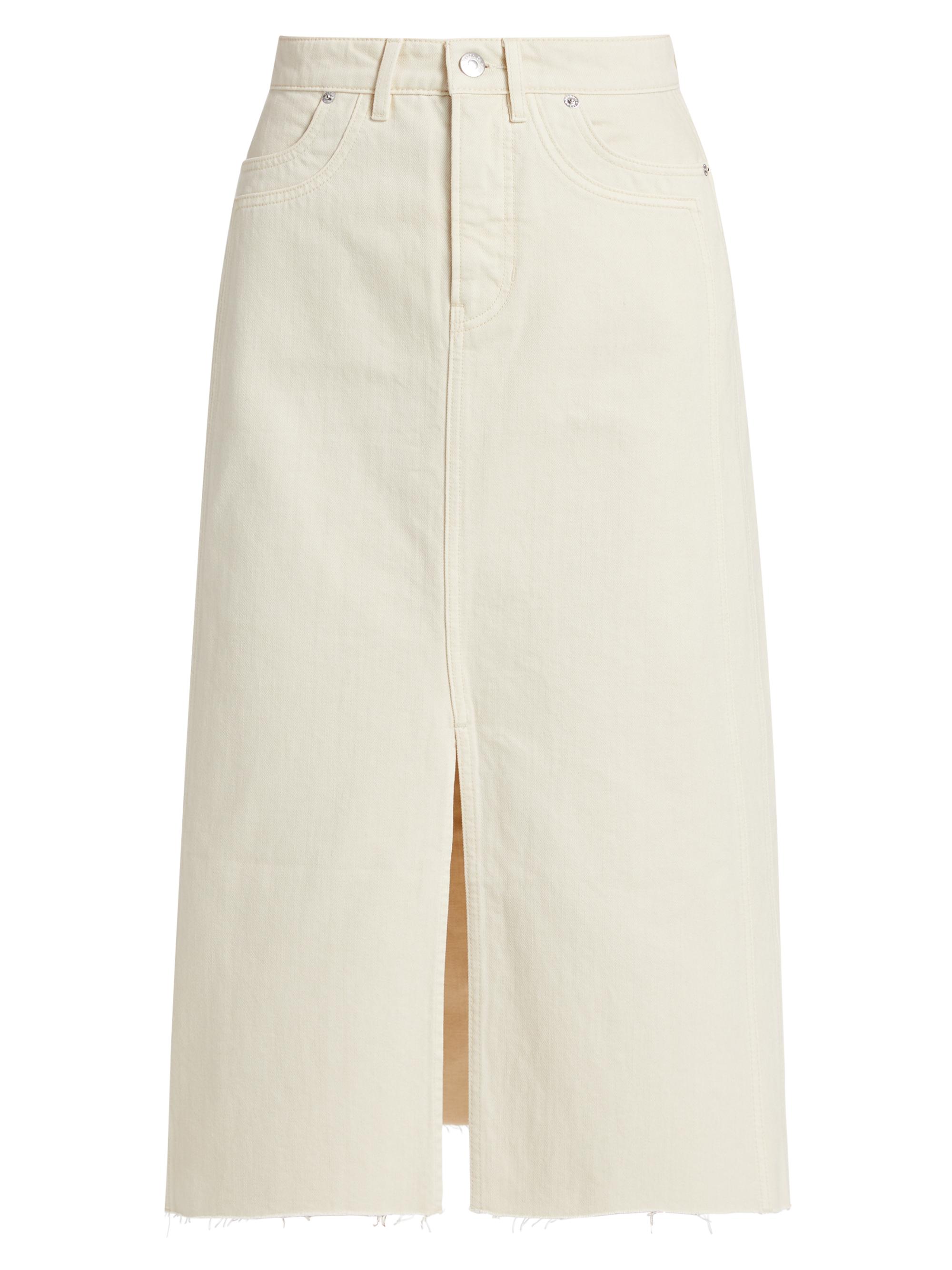 Veronica Beard Women's Victoria Denim A-Line Midi-Skirt - Ecru