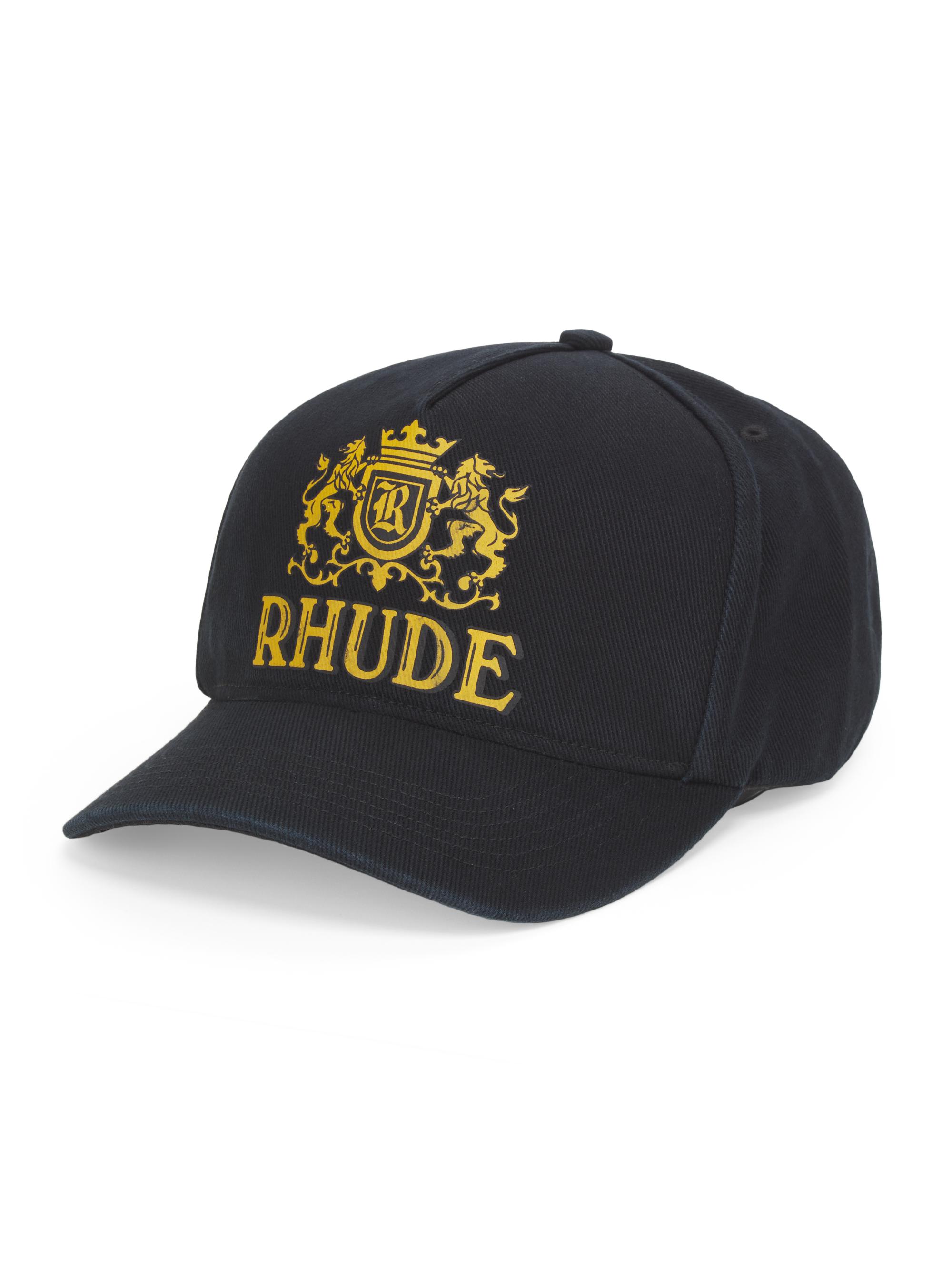 Rhude Men's Cresta Cigar Logo Hat - Black