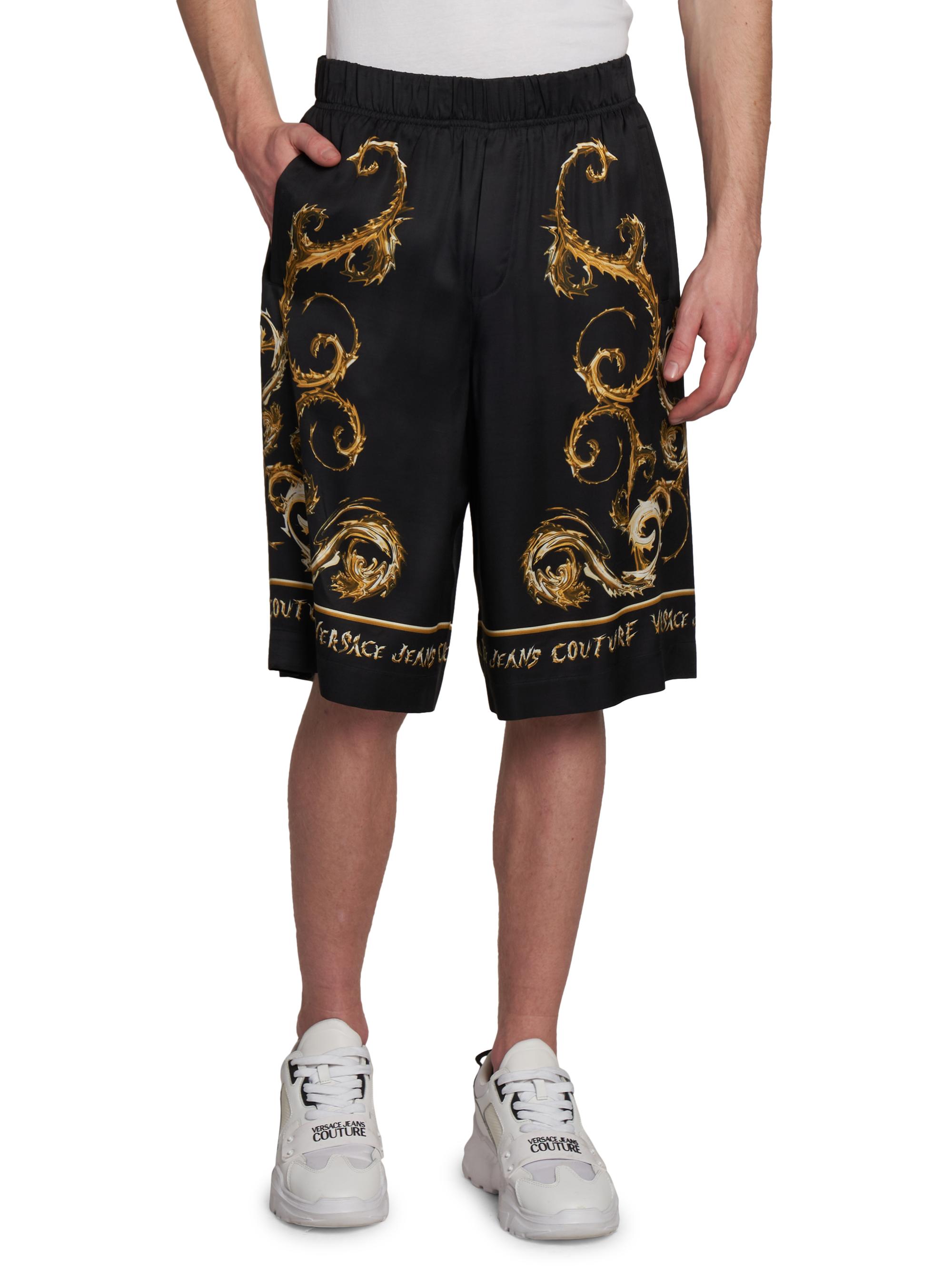 Versace Jeans Couture Baroque Logo Shorts | Saks Fifth Avenue