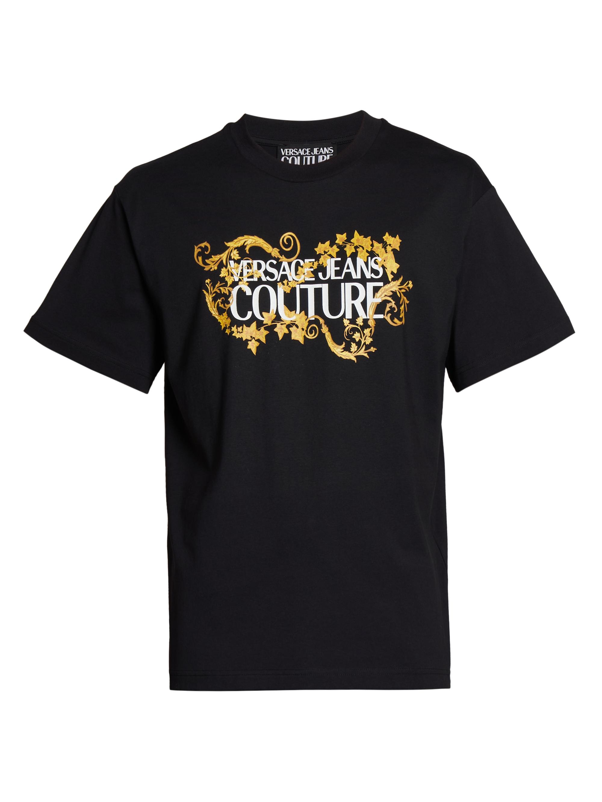 Versace Jeans Couture Baroque Logo Cotton T-Shirt | Saks Fifth Avenue