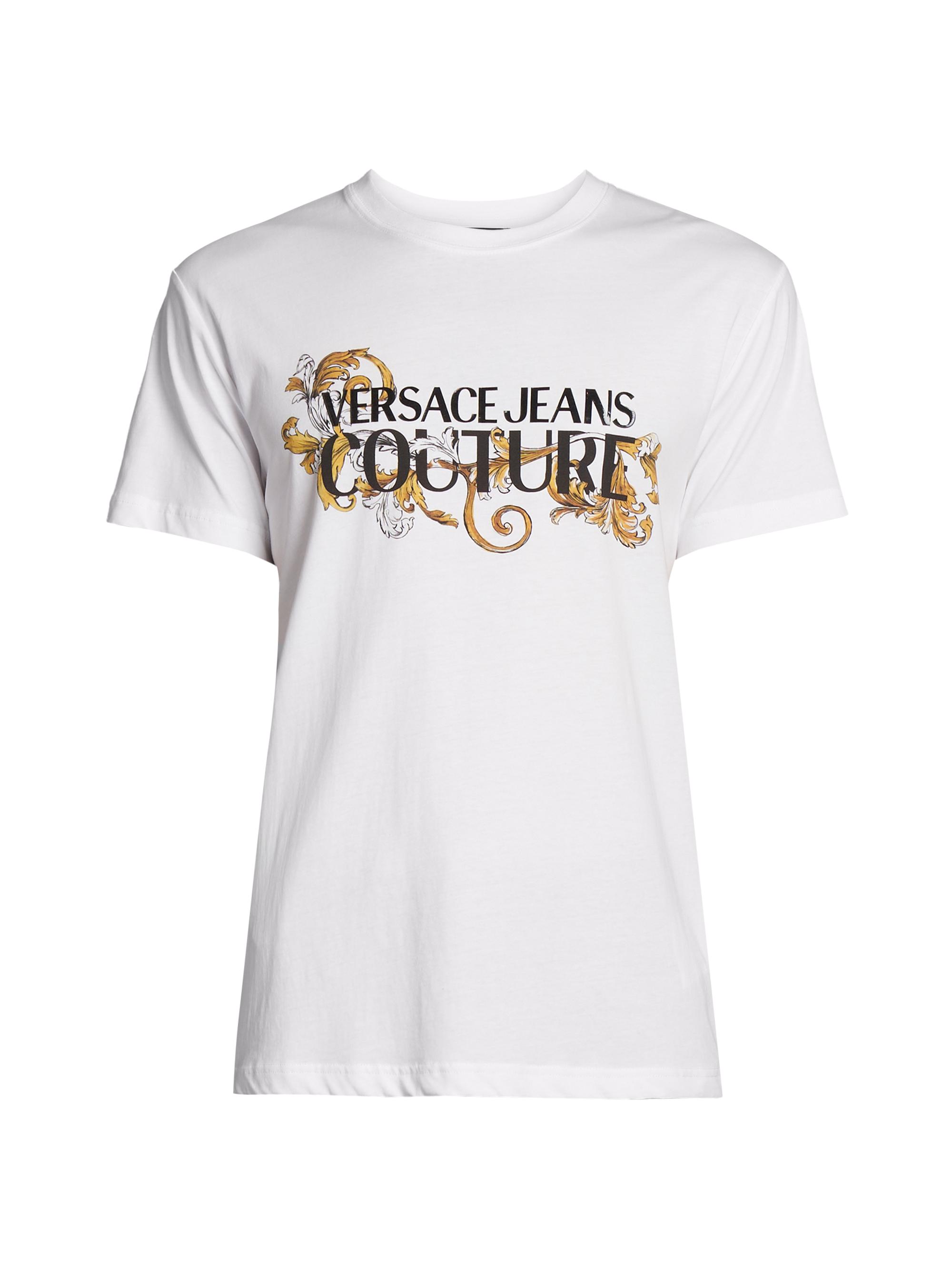 Versace Jeans Couture Men's Baroque Logo Cotton T-Shirt - Black Gold