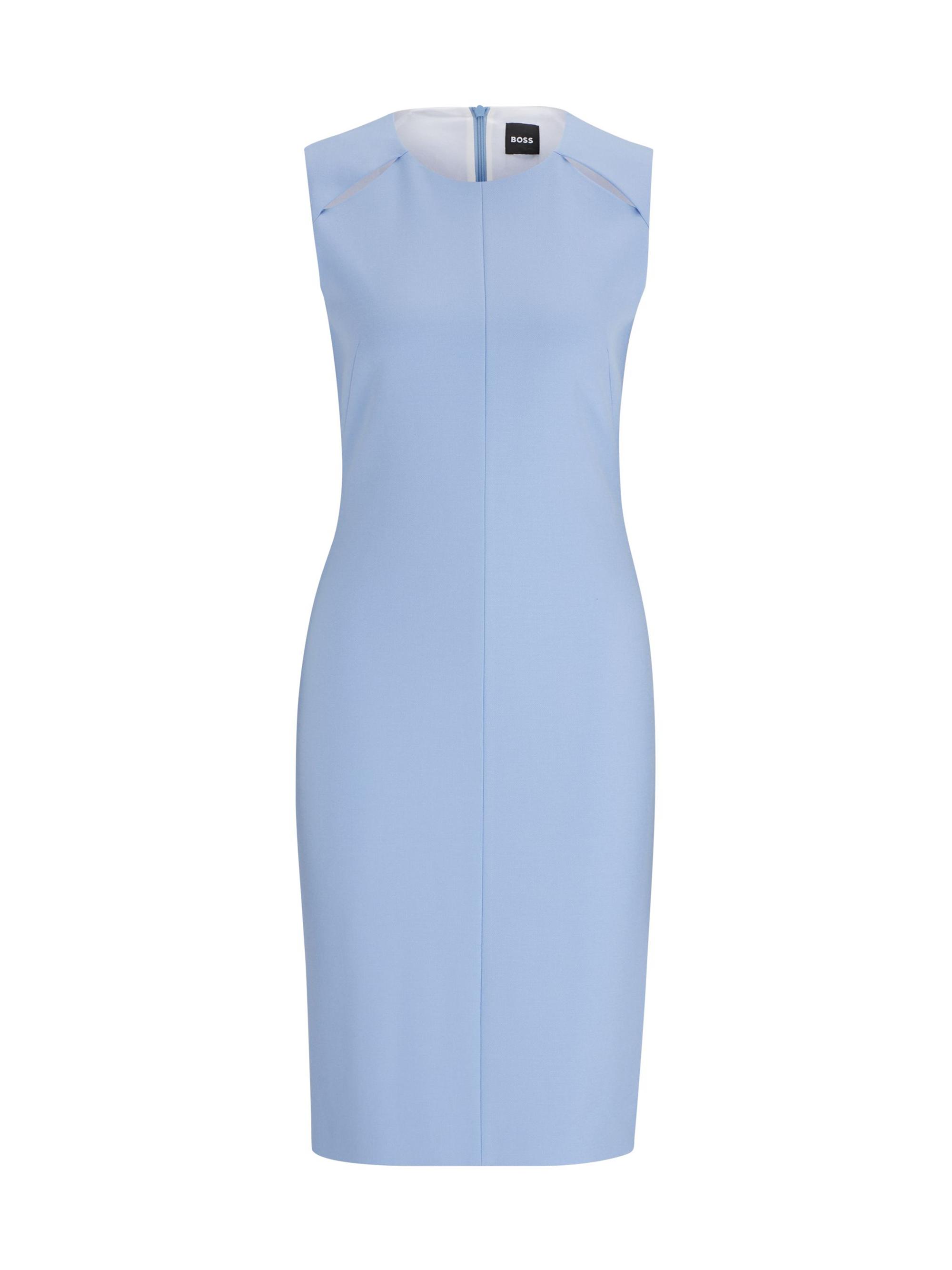 BOSS Women's Sleeveless Dress with Cut-Out Details - Blue