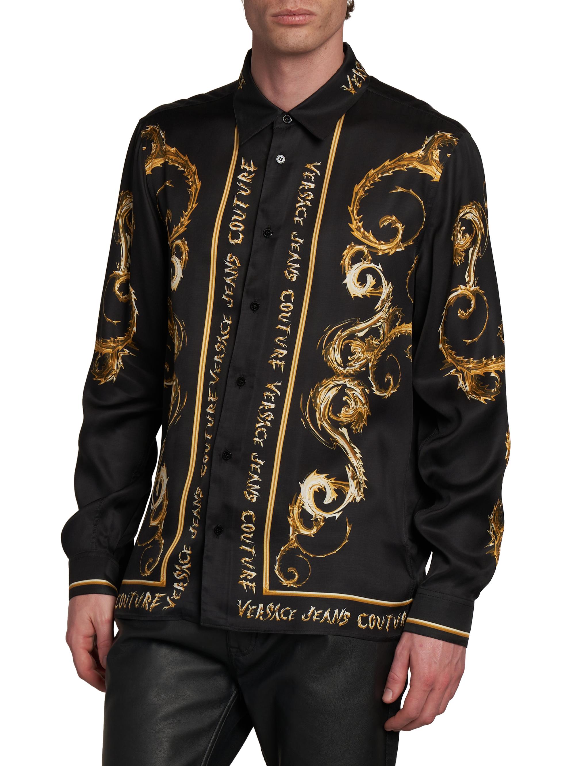 Versace Jeans Couture Baroque Long-Sleeve Shirt | Saks Fifth Avenue