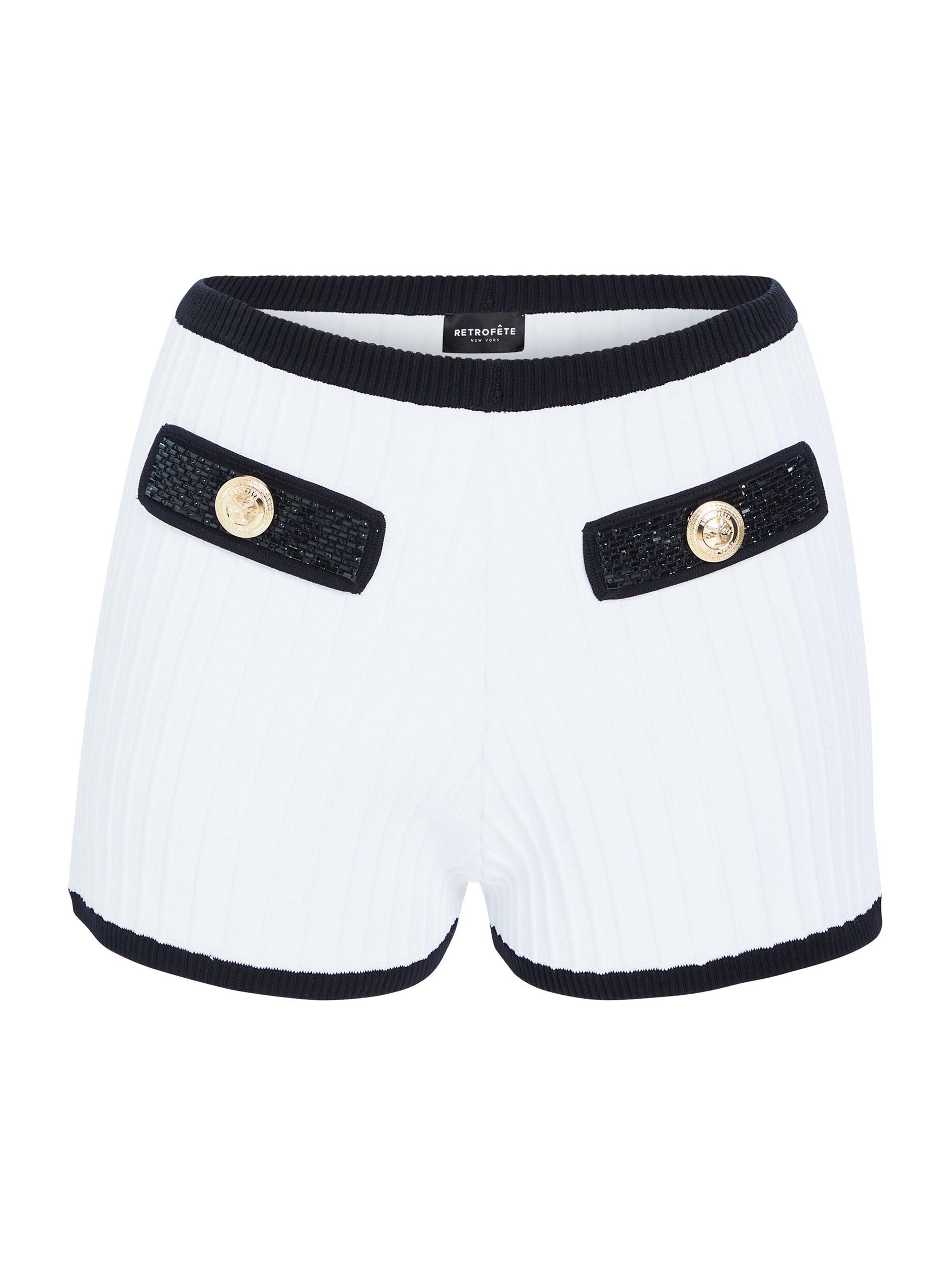 Retrofête Women's Tora Shorts - White Black