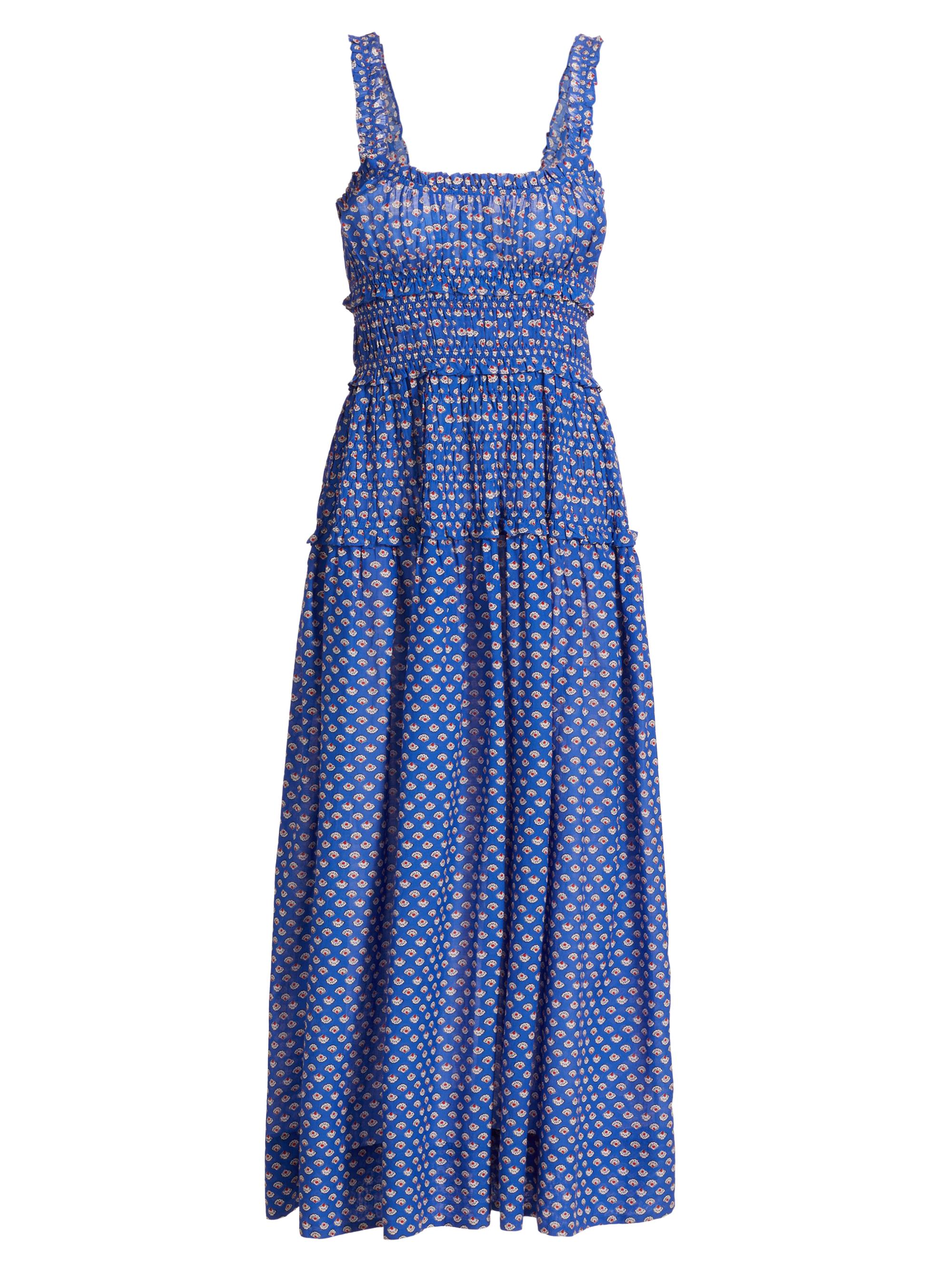 DÔEN Women's Marianne Abstract Cotton-Blend Midi-Dress - Bord De Mer