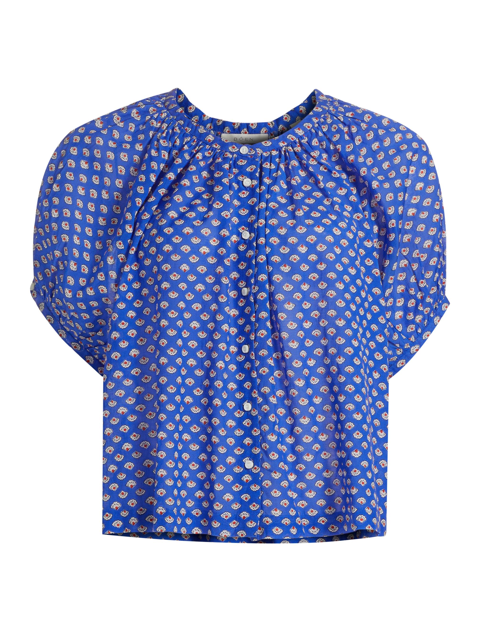 DÔEN Women's June Abstract Cotton Top - Bord De Mer