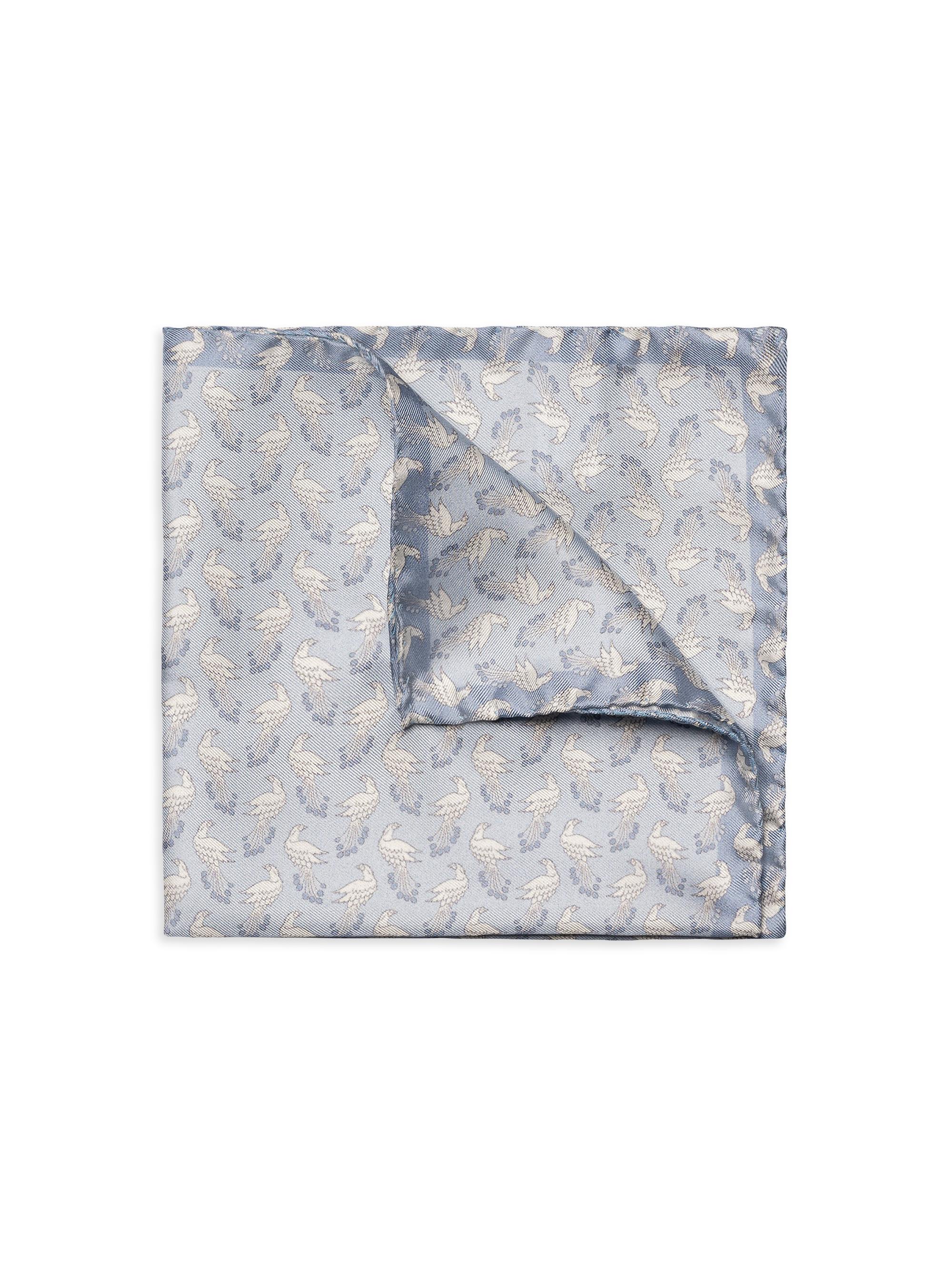 Eton Men's Silk Pocket Square - Blue