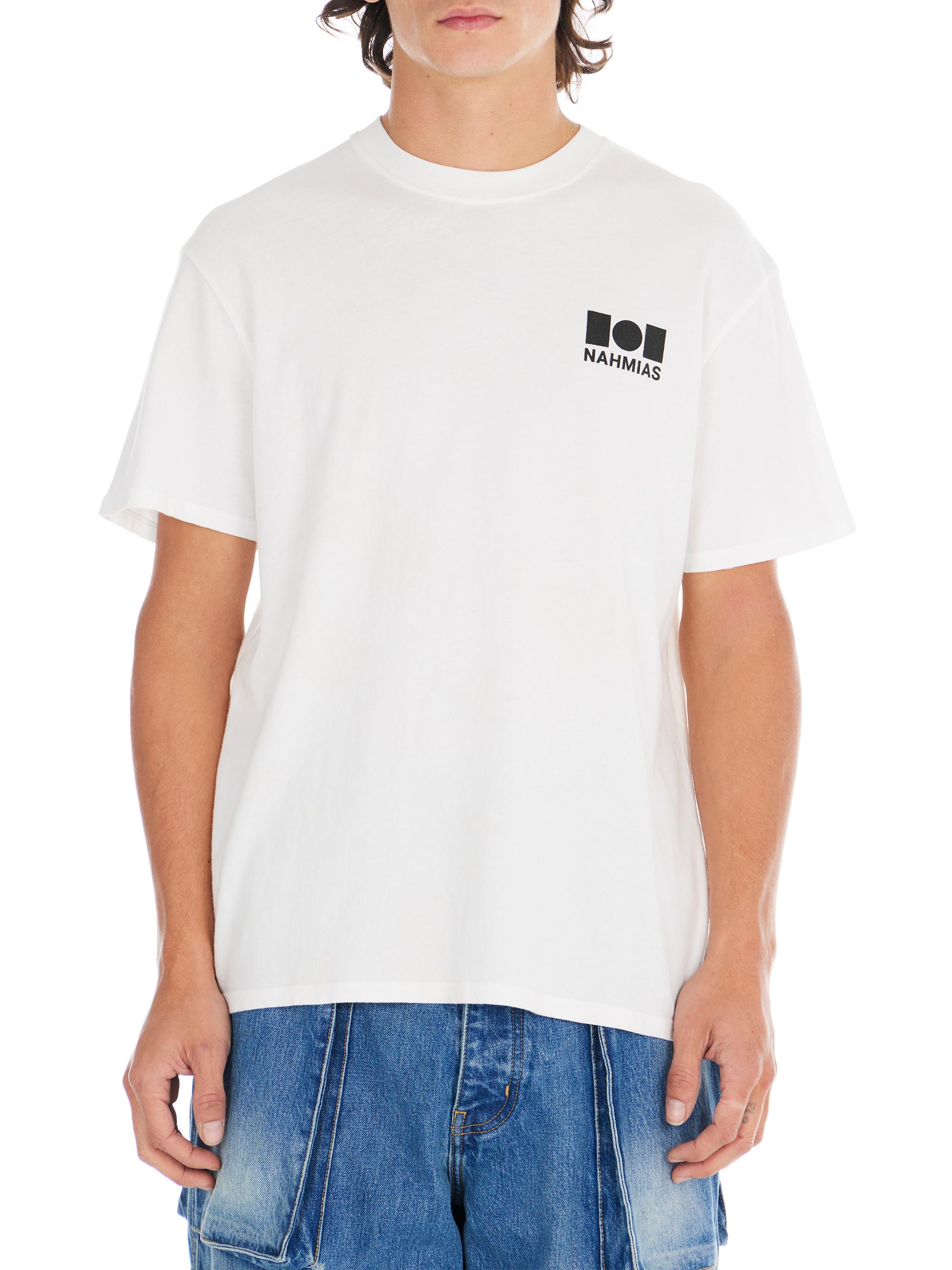 Nahmias Men's Logo Crewneck T-Shirt - White
