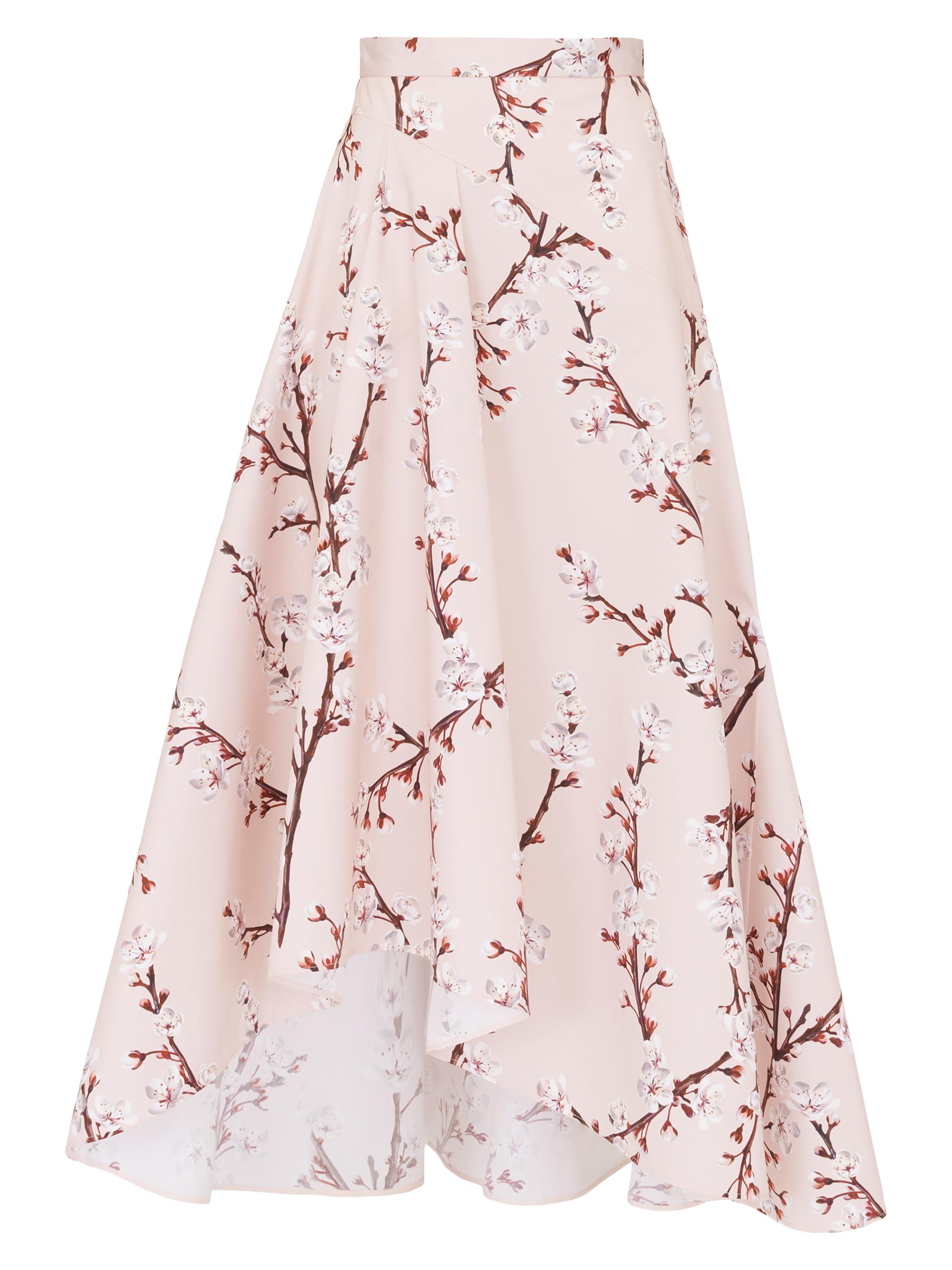 McQueen Women's Floral Cotton Maxi Skirt - Ice Pink