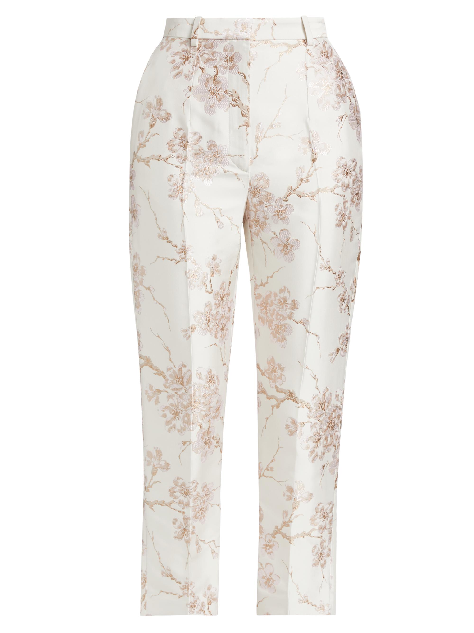 McQueen Women's Cherry Blossom Jacquard Pants - Ice Pink
