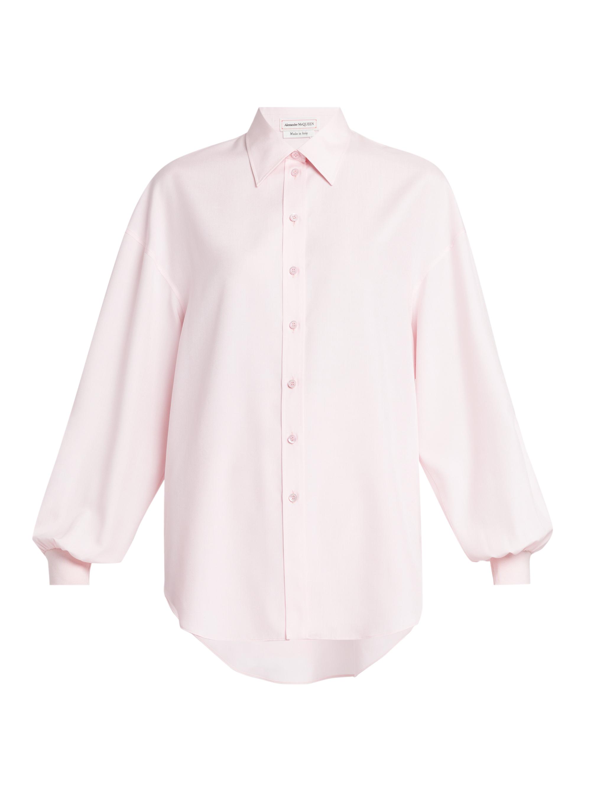 McQueen Women's Silk Cocoon Shirt - Ice Pink