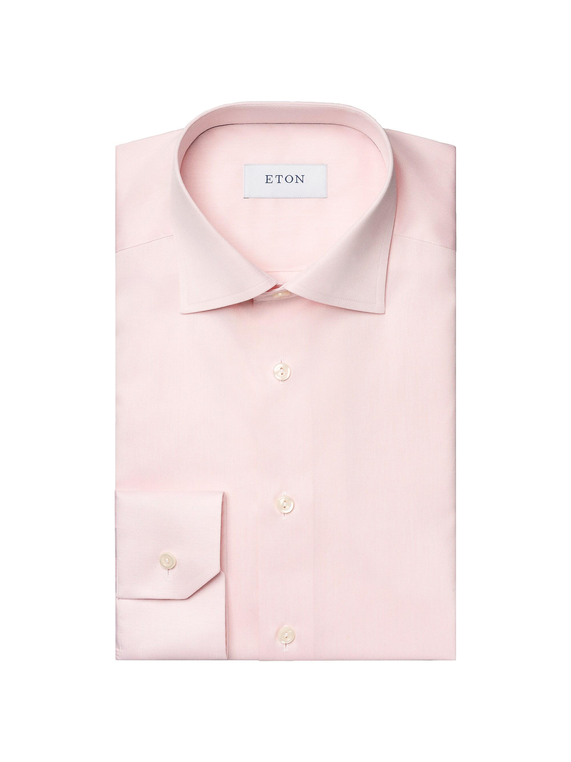 Eton Men's Cotton-Twill Contemporary-Fit Dress Shirt - Pink