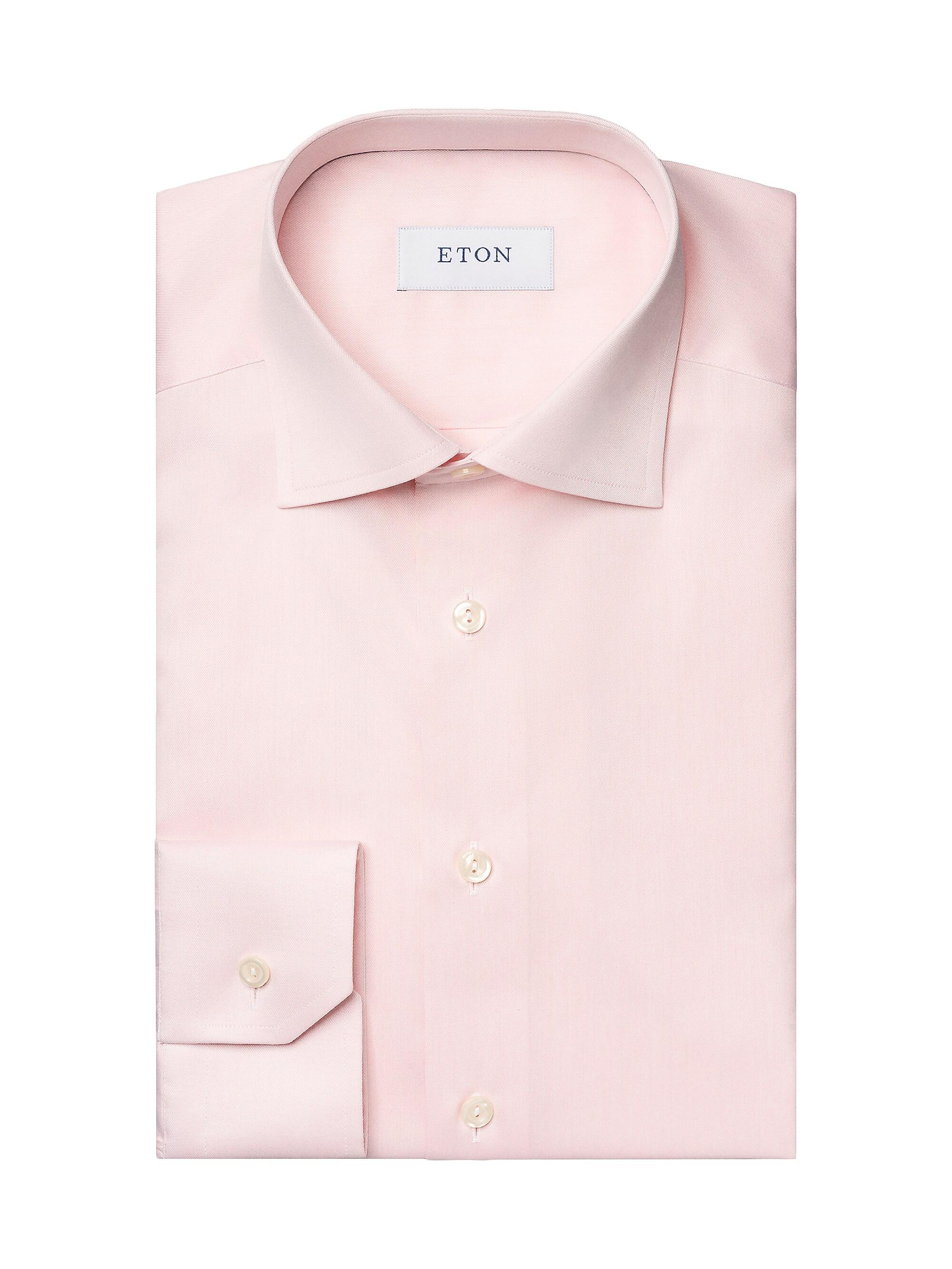 Eton Men's Cotton-Twill Slim-Fit Dress Shirt - Pink