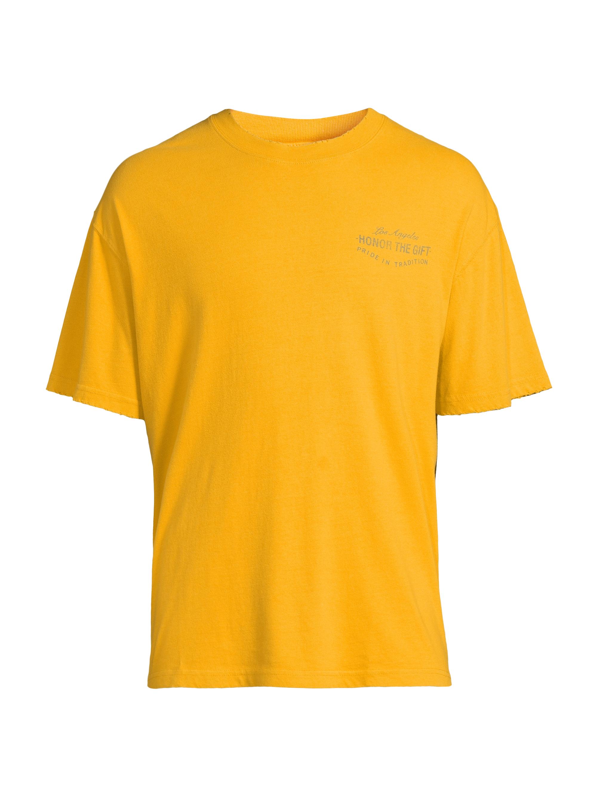 Honor The Gift Men's Pride And Tradition Crewneck T-Shirt - Yellow