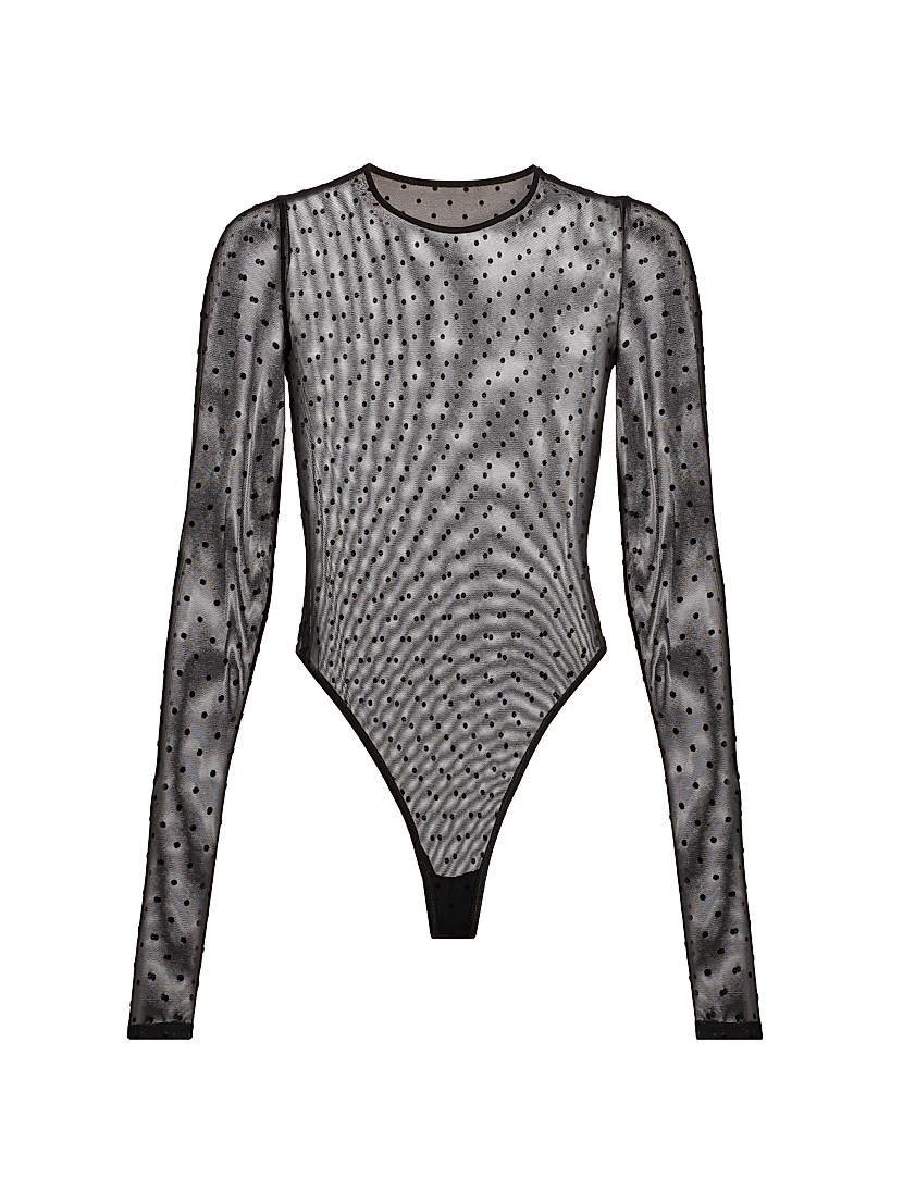 Shop WARDROBE.NYC Polka Dot Mesh Bodysuit | Saks Fifth Avenue Shop WARDROBE.NYC Polka Dot Mesh Bodysuit | Saks Fifth Avenue