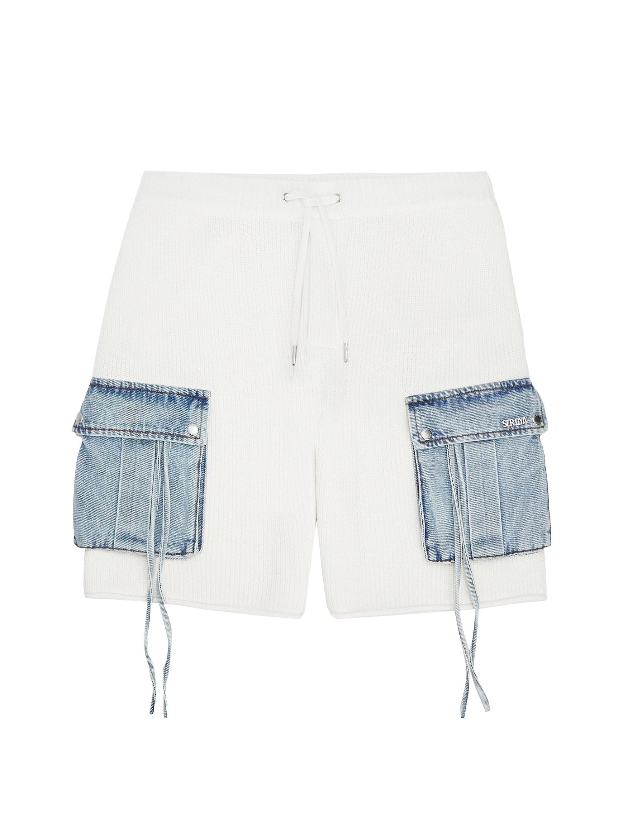 Ser.o.ya Men's Henry Cargo Shorts - White Denim