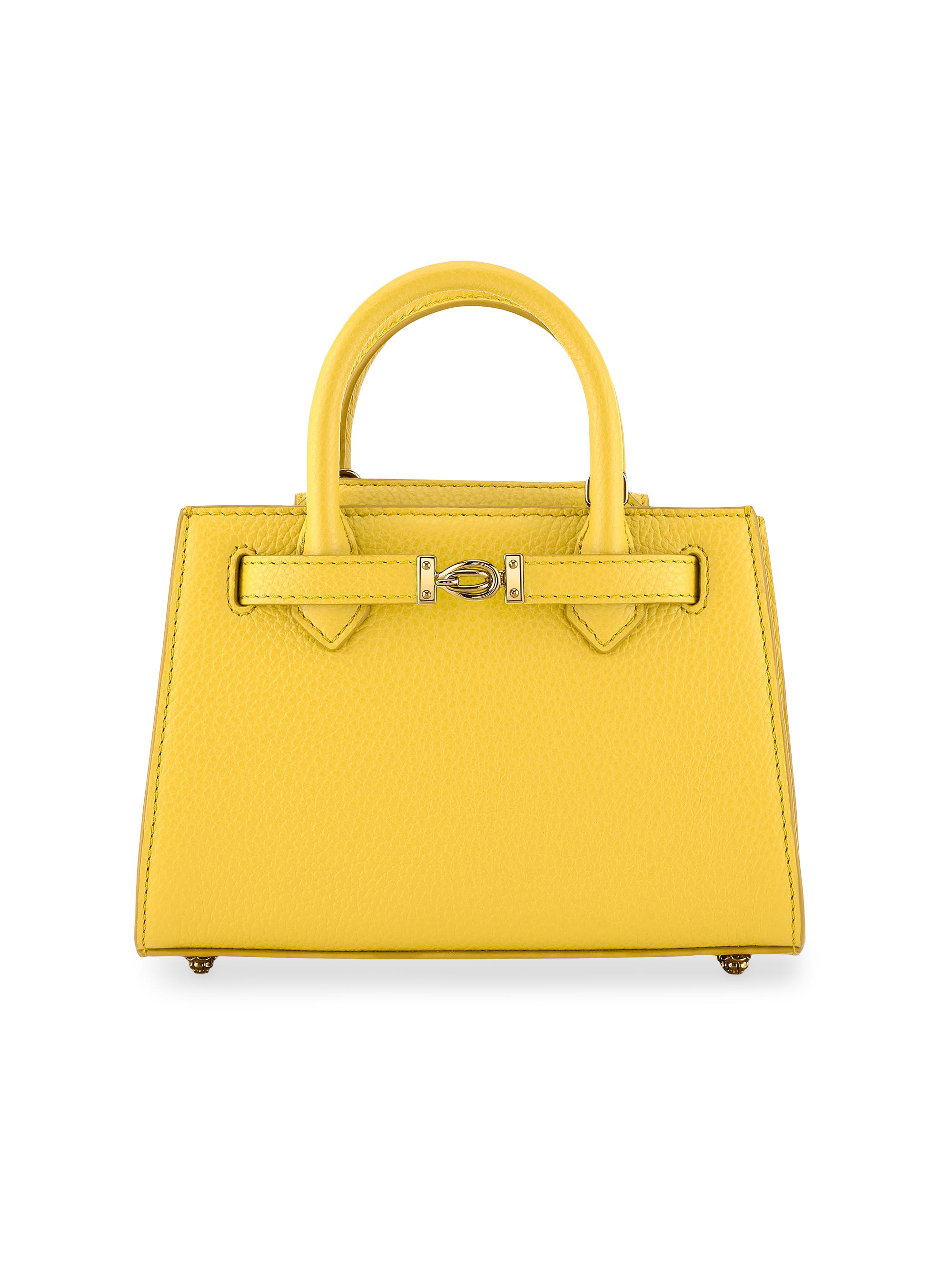 Tyler Ellis Women's Winnie Top Handle Mini Bag in Pebbled Leather - Sunshine