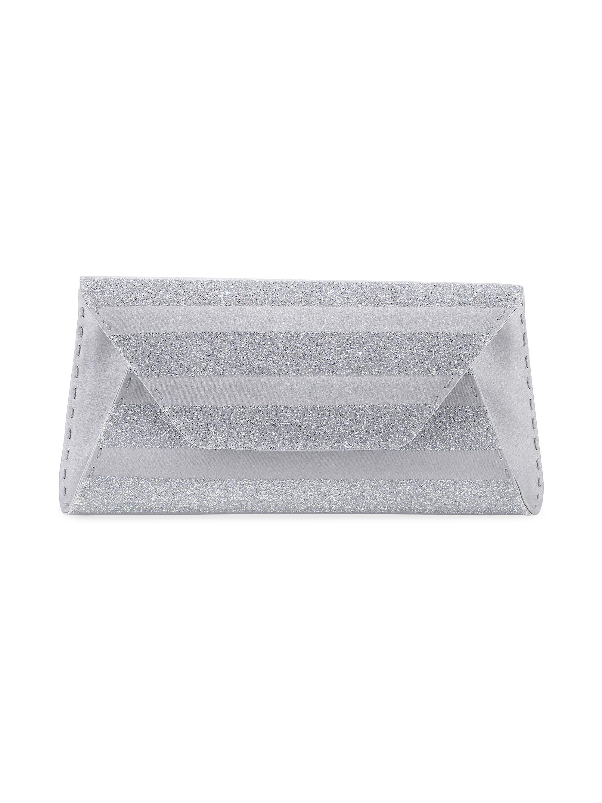 Tyler Ellis Women's Eloise Clutch Small in Diamond Frost Swarovski Sand Crystal - Crystal Platinum Satin