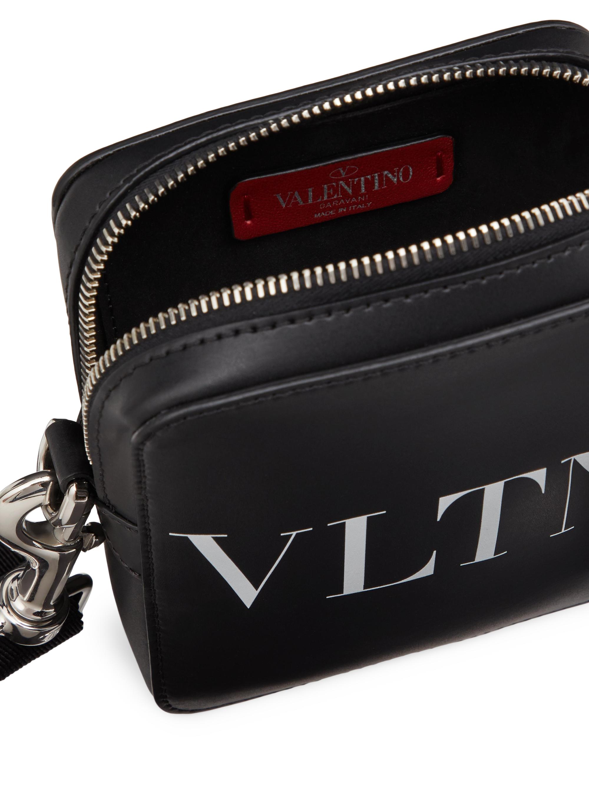 Valentino Garavani Small VLTN Leather Crossbody Bag | Saks Fifth