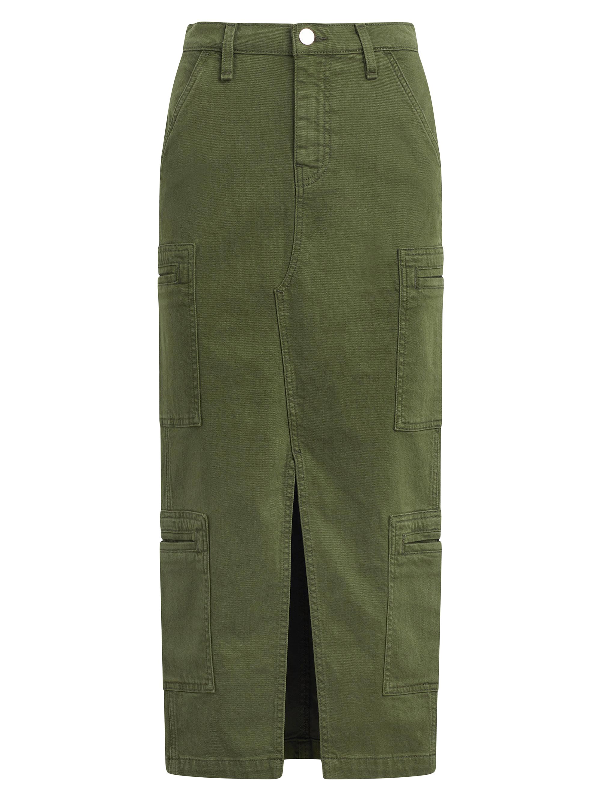 Hudson Jeans Women's Reconstructed Cargo Midi-Skirt - Cypress