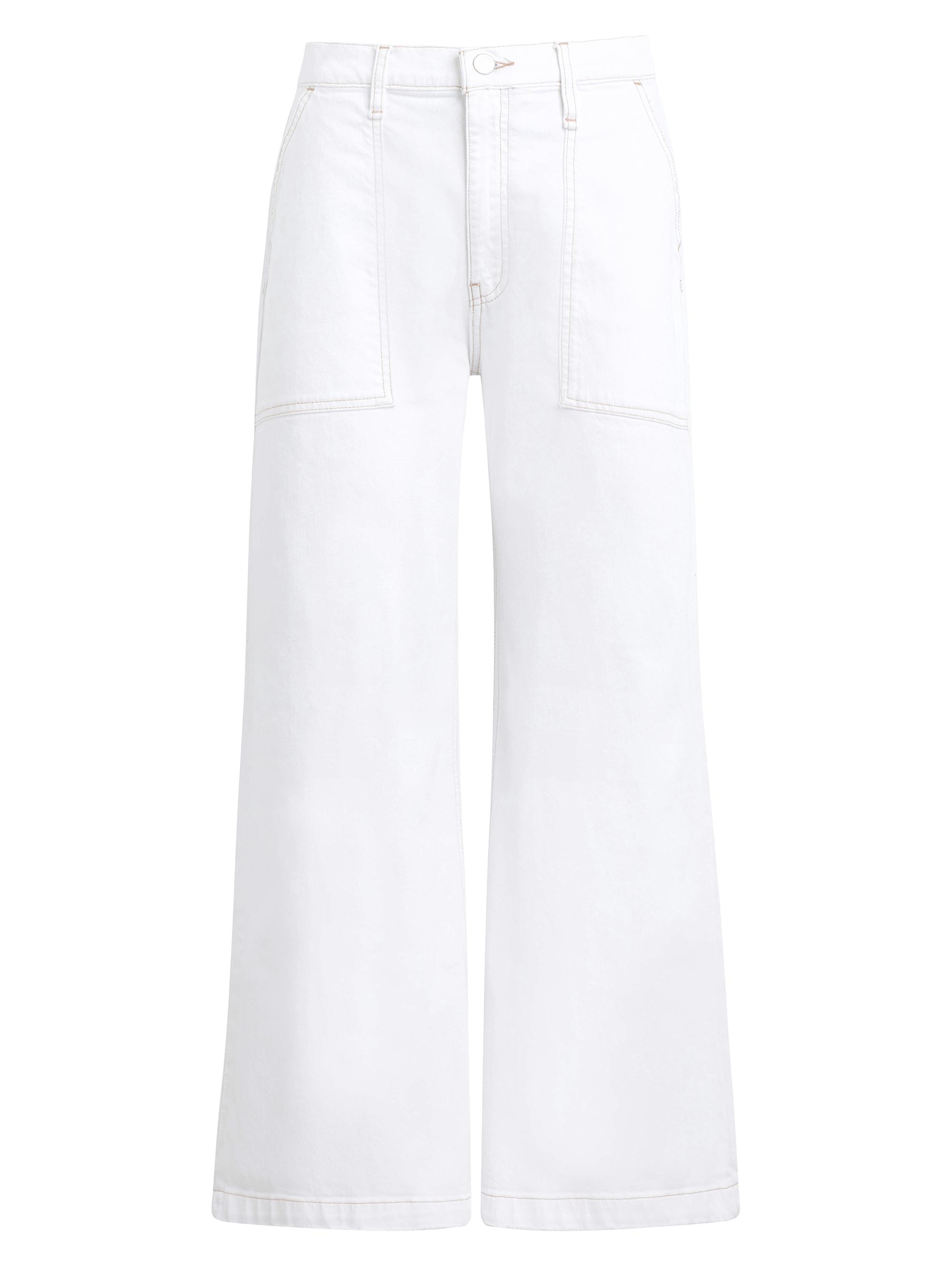 Hudson Jeans Women's Jodie Wide-Leg Crop Pants - White