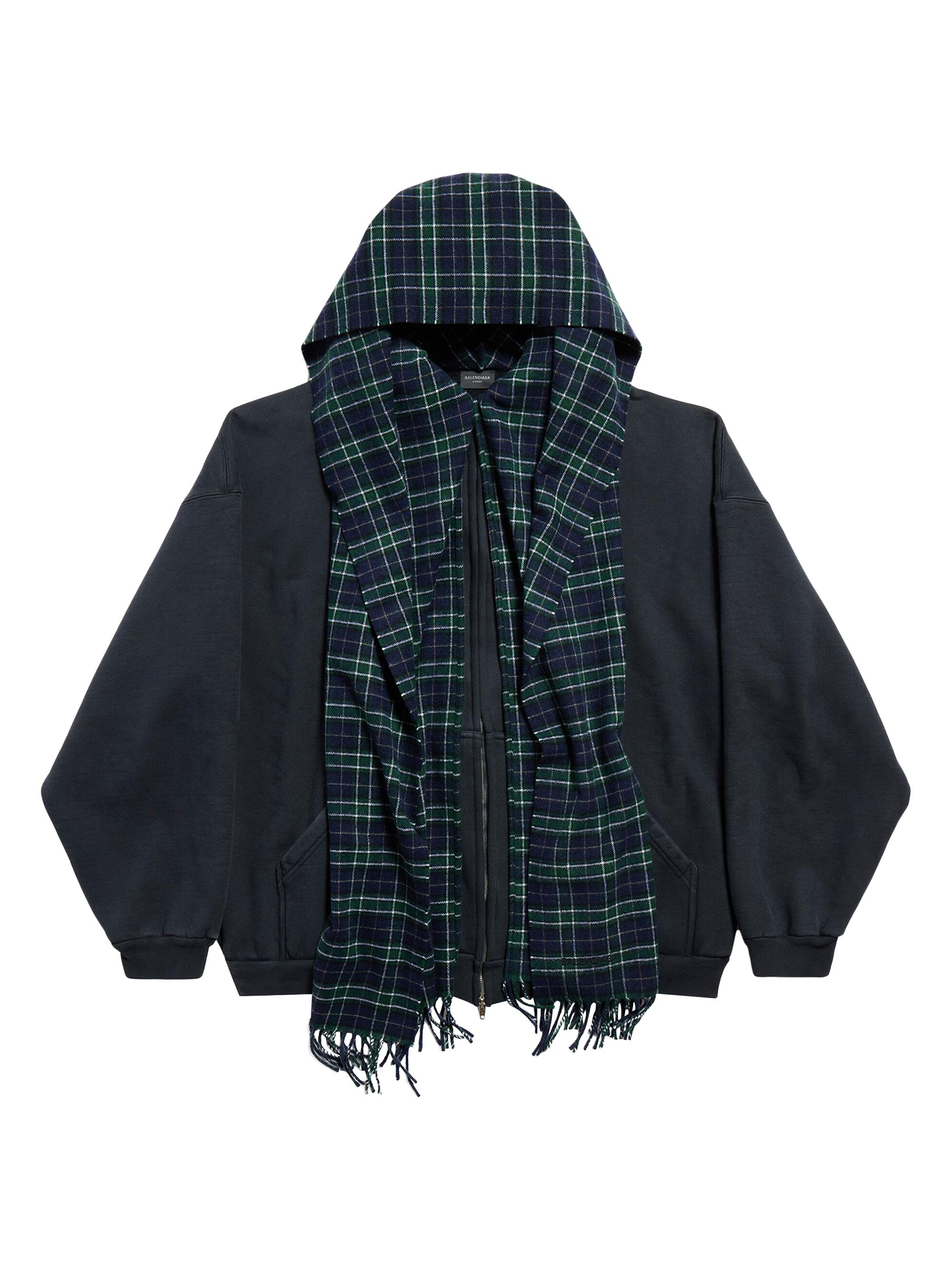 Balenciaga Unity Sports Icon Scarf Zip-Up Oversized Hoodie | Saks
