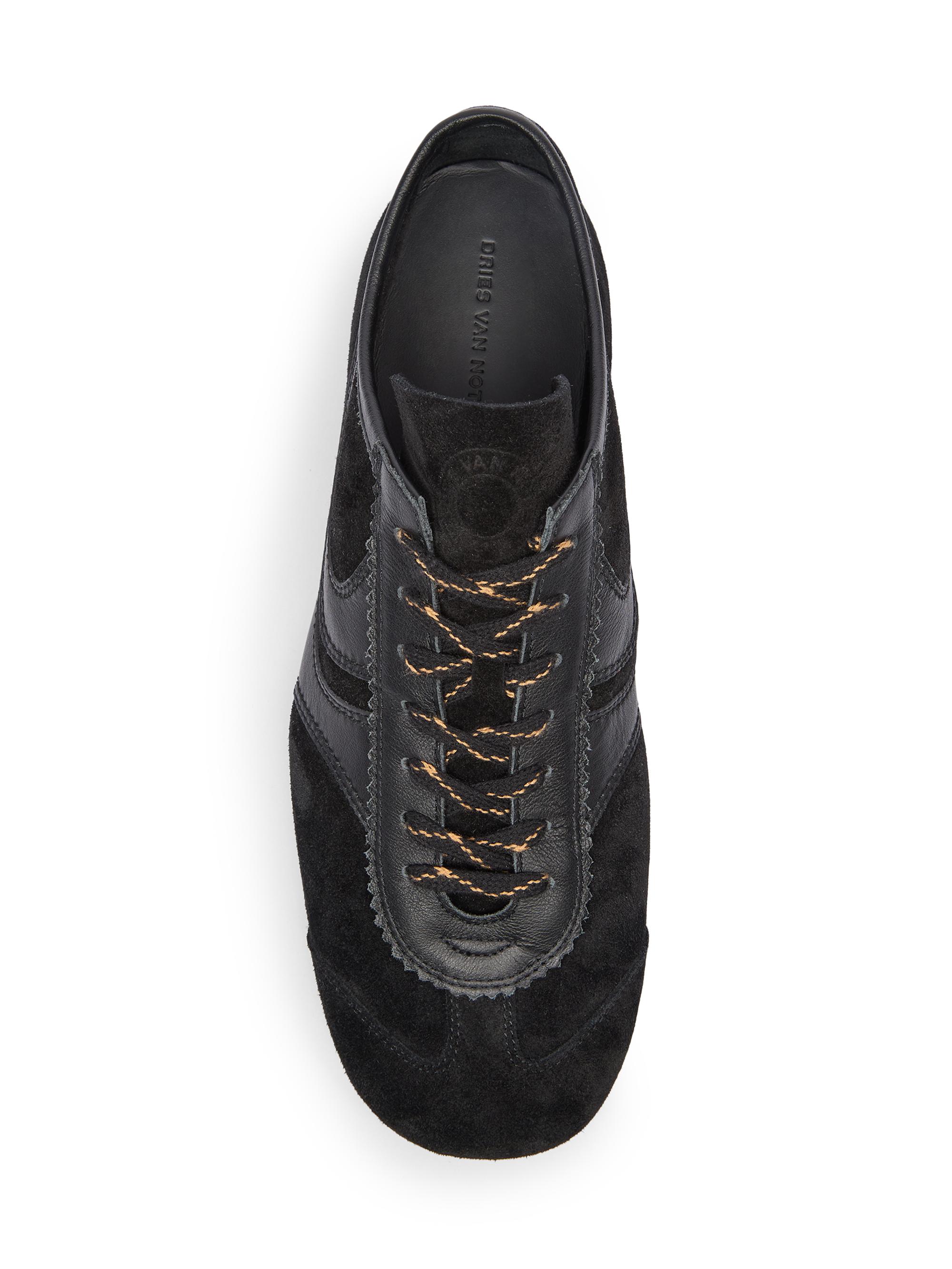 Dries Van Noten Retro Leather Low-Top Sneakers | Saks Fifth Avenue