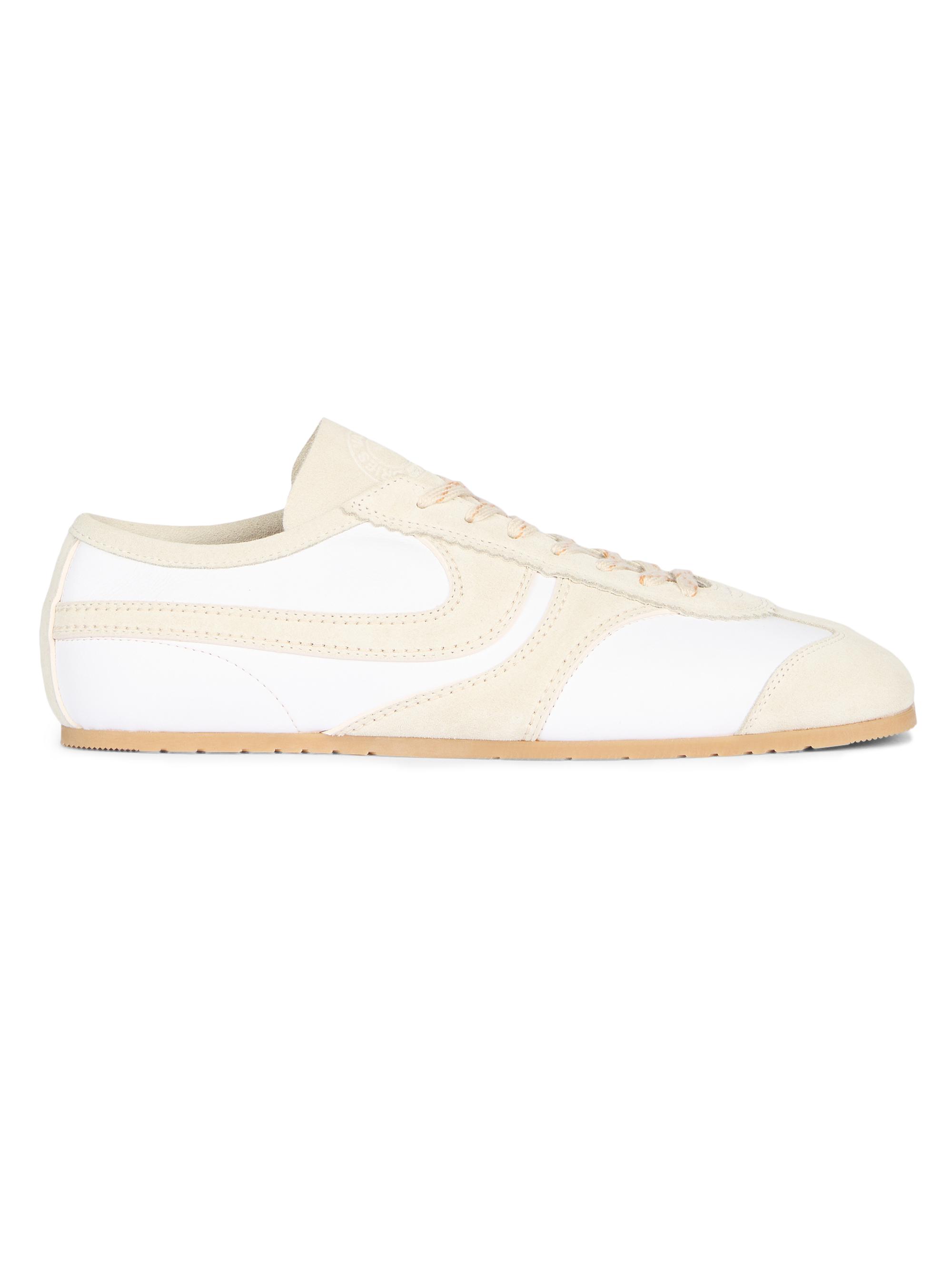Dries Van Noten Men's Retro Leather Low-Top Sneakers - White