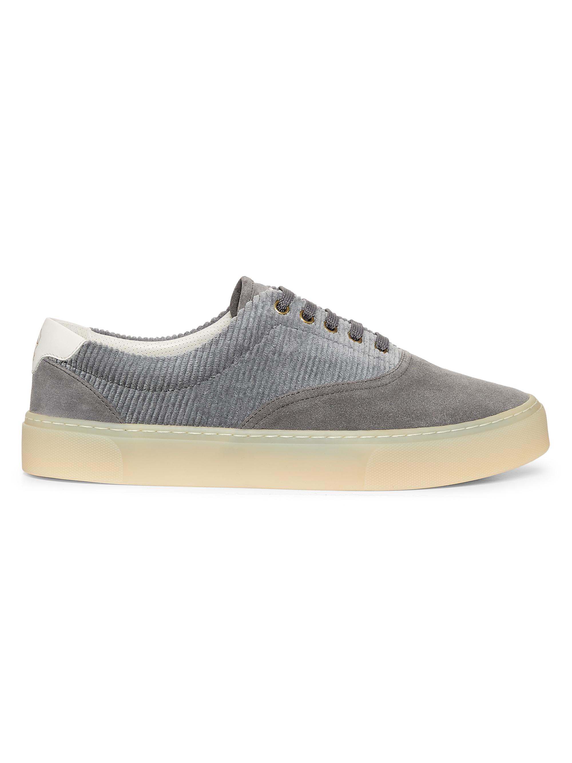 Brunello Cucinelli Men's Mixed Media Sail Sneakers - Grey