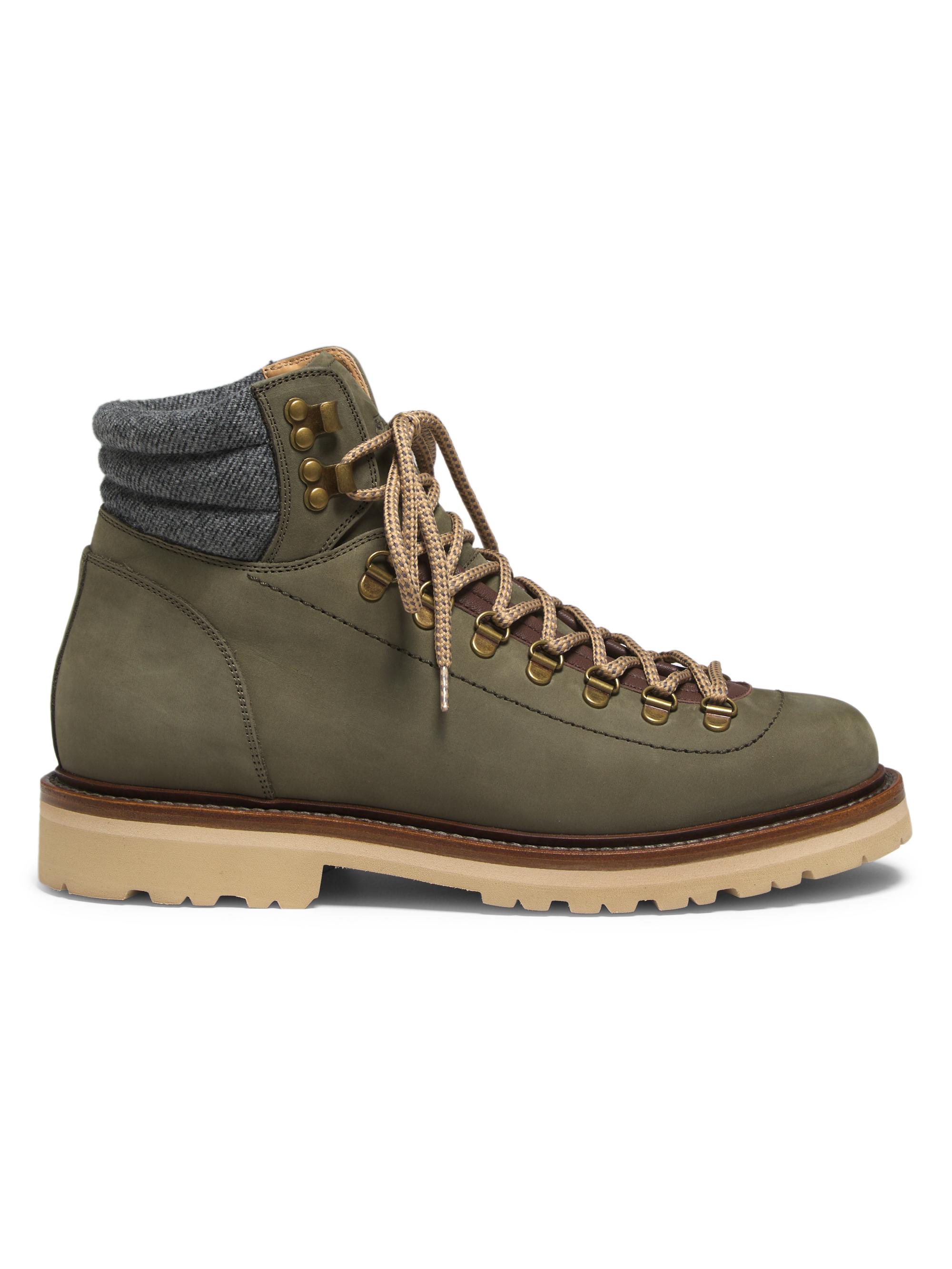 Brunello Cucinelli Men's Nubuck Hiking Boots - Military
