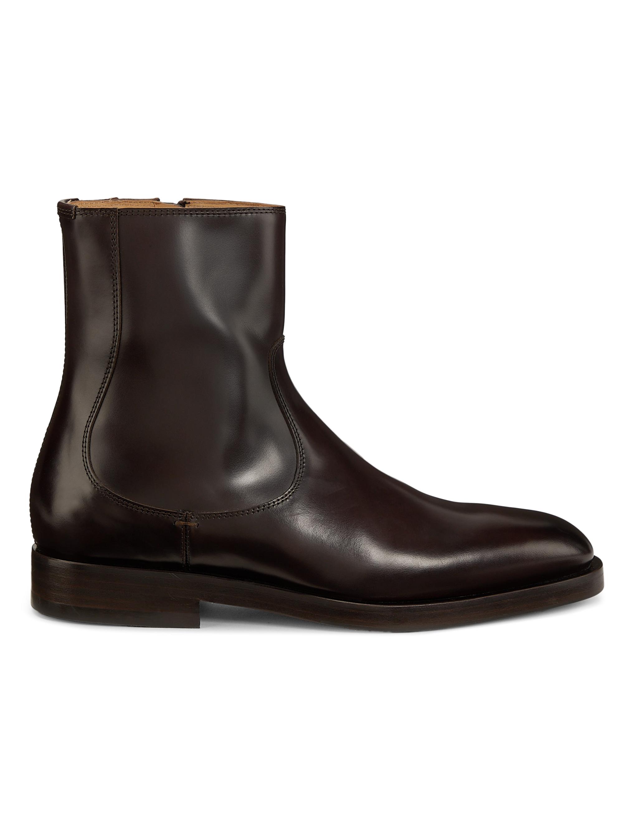 BRUNELLO CUCINELLI☆未使用☆ Brunello Cucinelli Grained Leather Side-Zip Boots | Saks Fifth Avenue