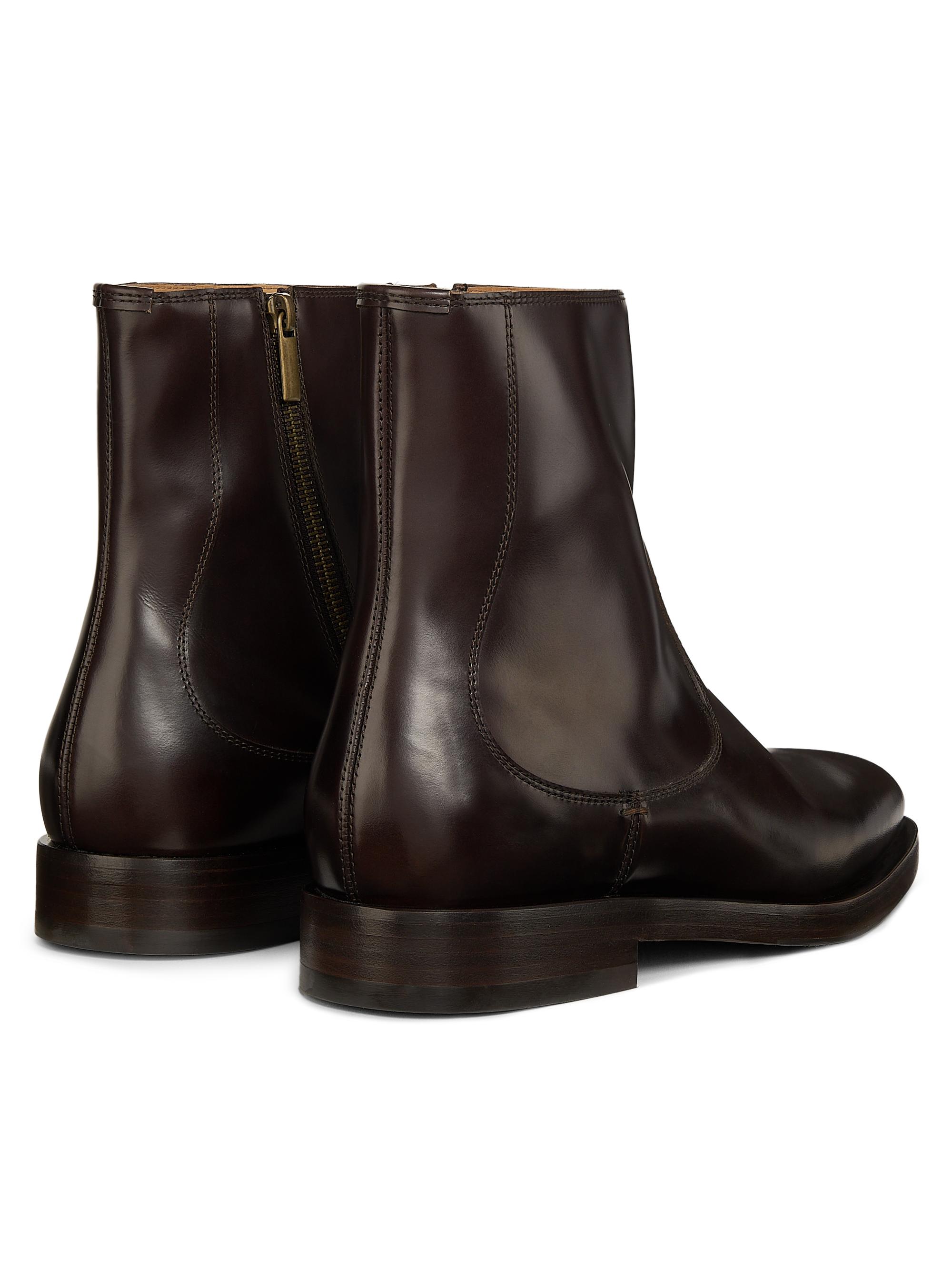 Brunello Cucinelli Grained Leather Side-Zip Boots | Saks Fifth Avenue