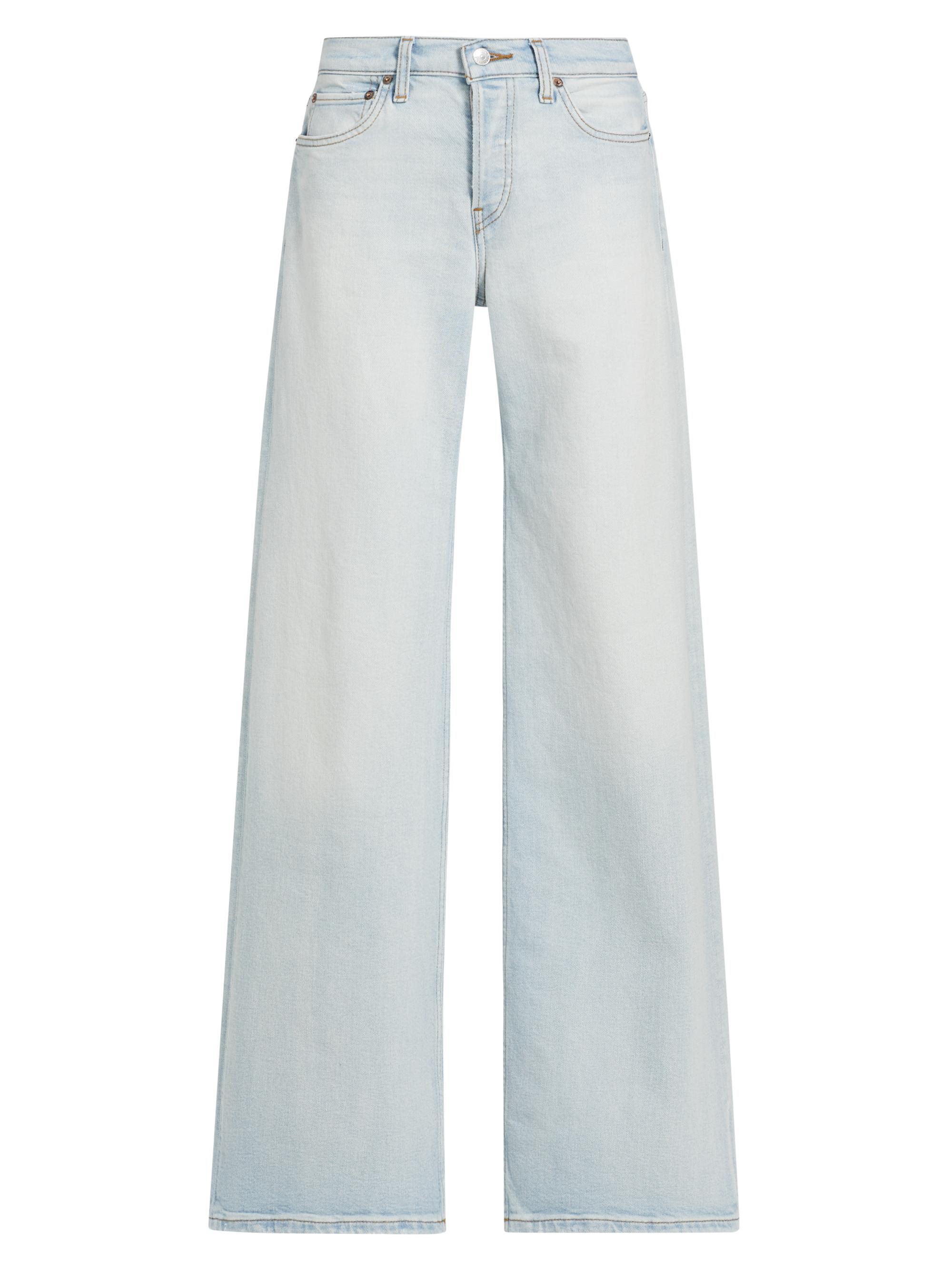 Re/done Women's Mid-Rise Stretch Wide-Leg Jeans - Acqua