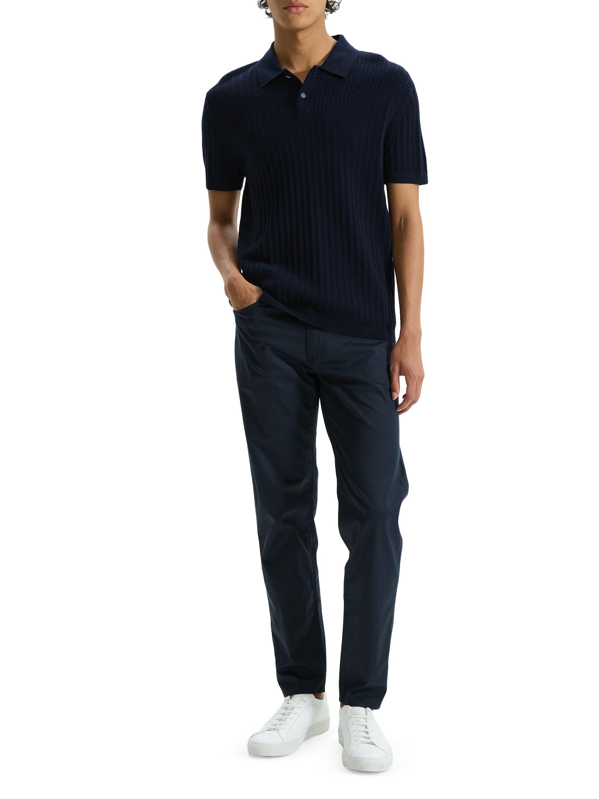 Theory Cable-Knit Polo Shirt | Saks Fifth Avenue