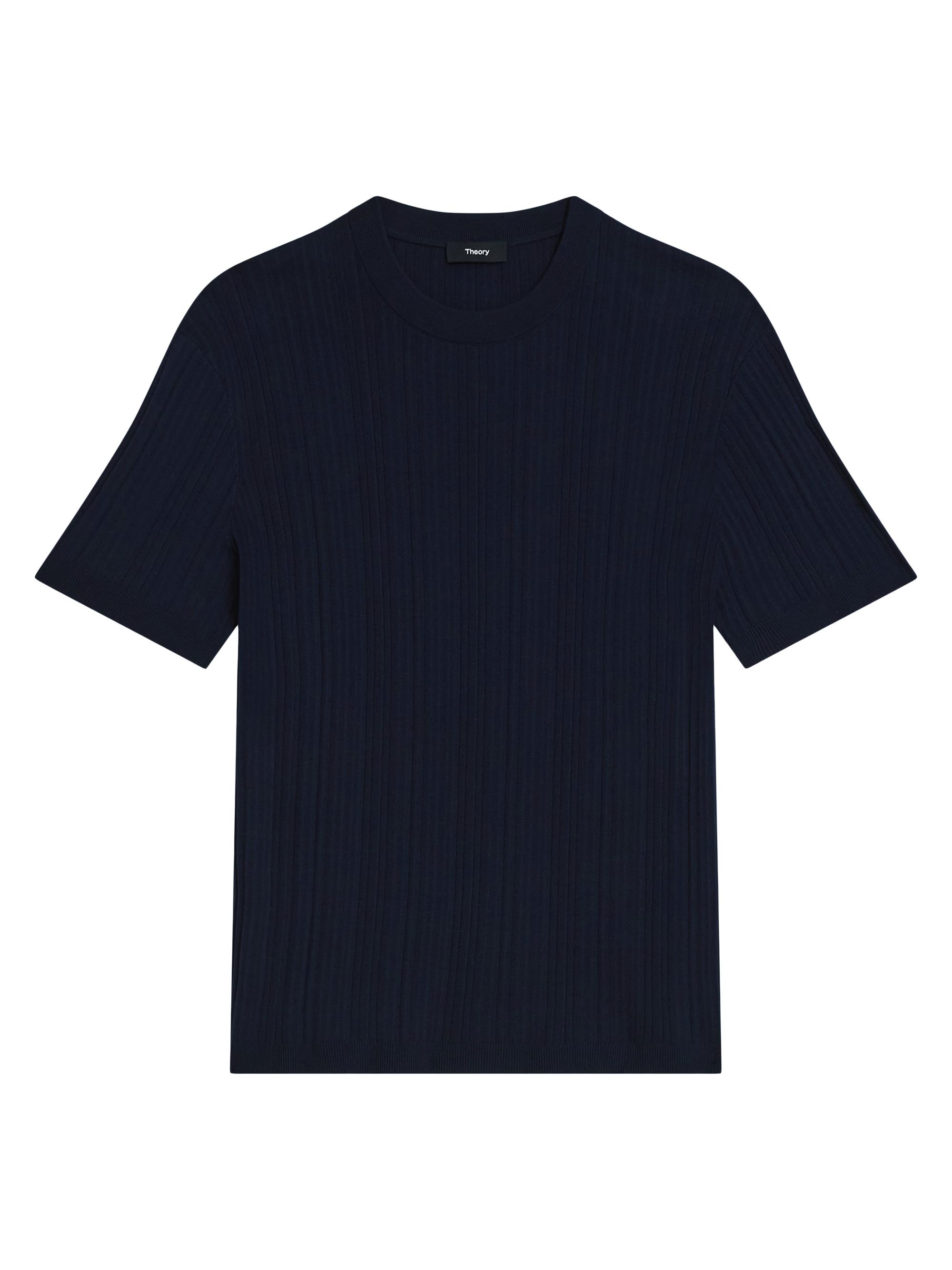 Theory Men's Damian Ribbed Crewneck T-Shirt - Baltic