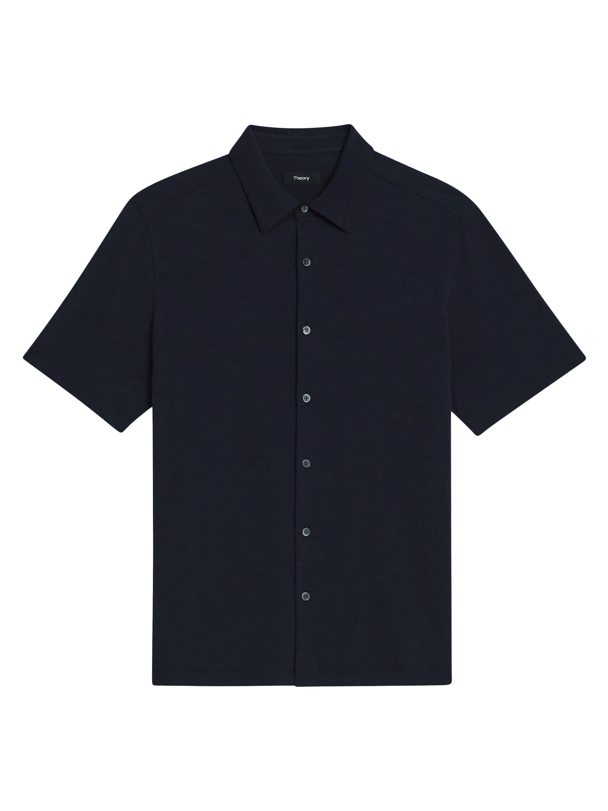 Theory Men's Noran Cotton Button-Front Shirt - Carbon