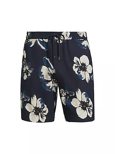 Blossoms Floral Linen-Blend Shorts