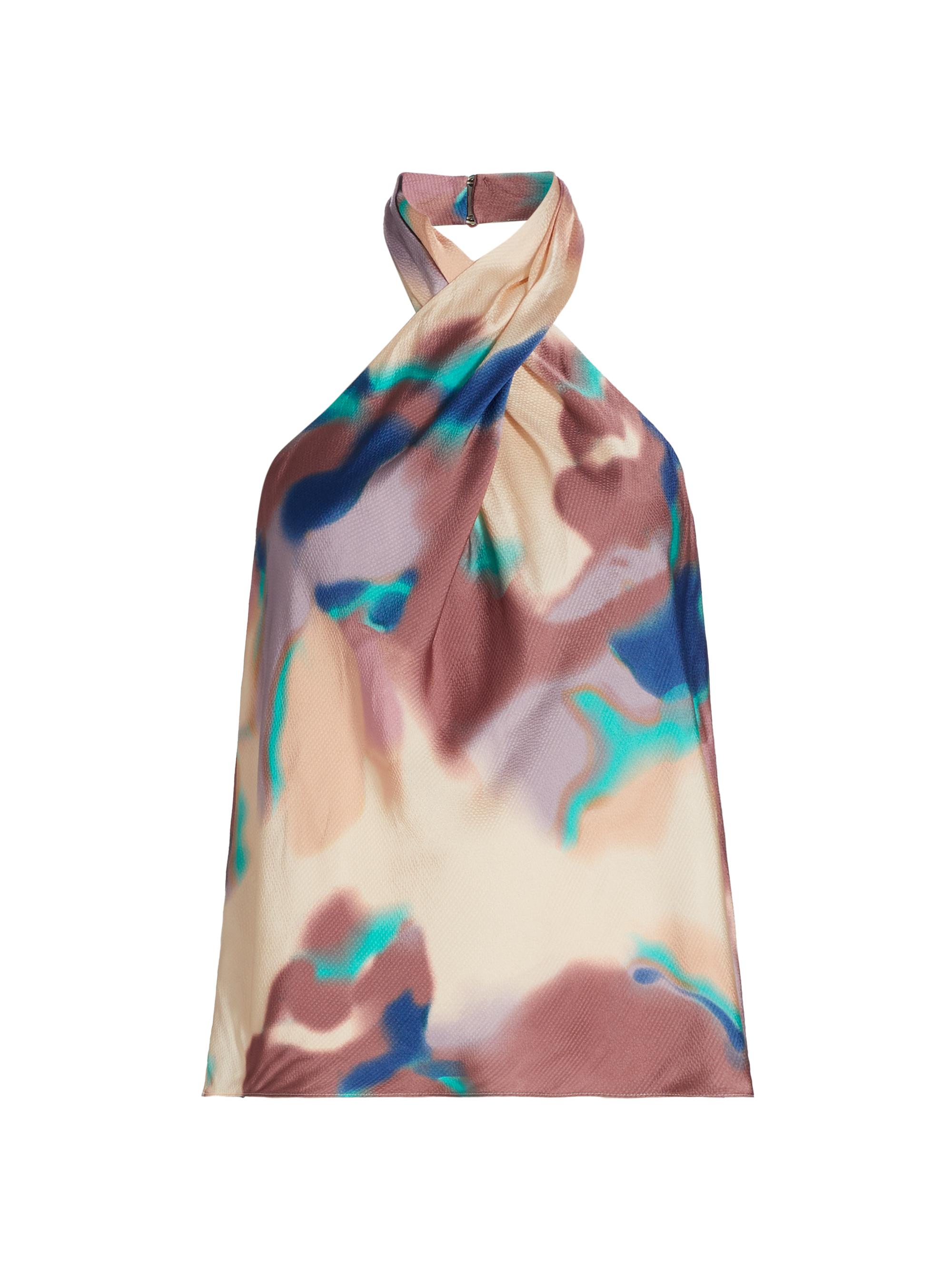 Tanya Taylor Women's Mona Abstract Halter Top - Cream Multi