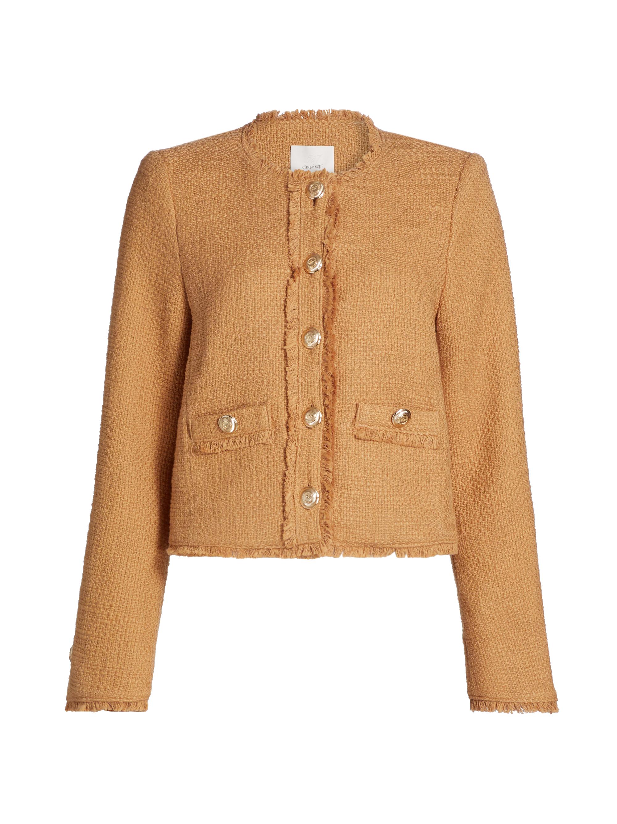 Veronica Beard Bentley Check Tweed Crop Jacket | Saks Fifth Avenue
