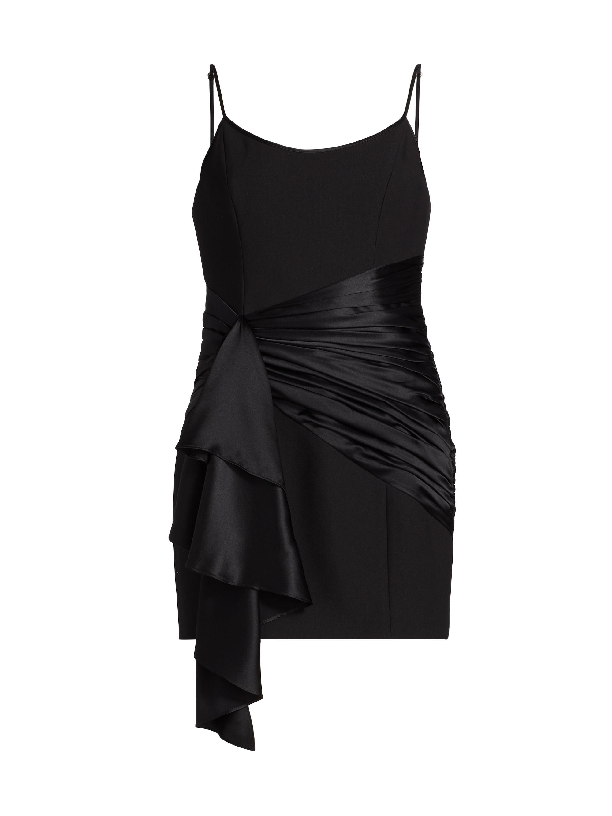 CINQ A SEPT Women's Anselle Satin Sash Minidress - Black