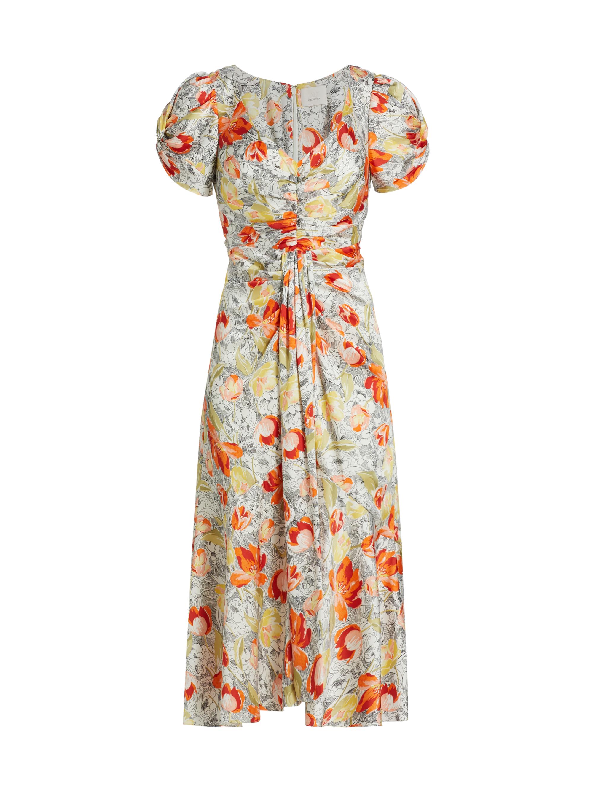 Cinq à Sept Women's Linework Floral Walker Dress -  Multi