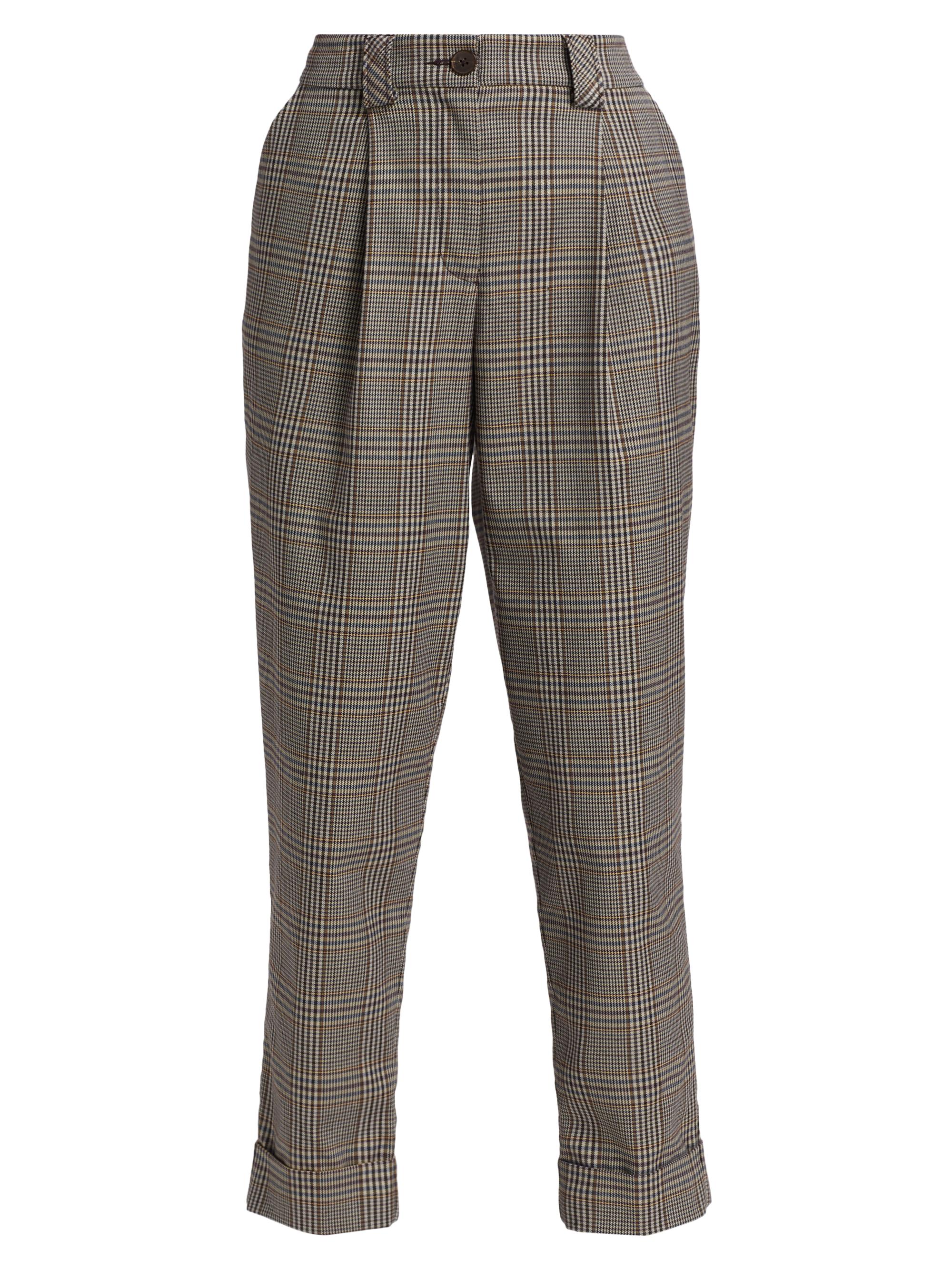 Ramy Brook Women's Ellen Plaid Pants - Pinot Noir Phoenix