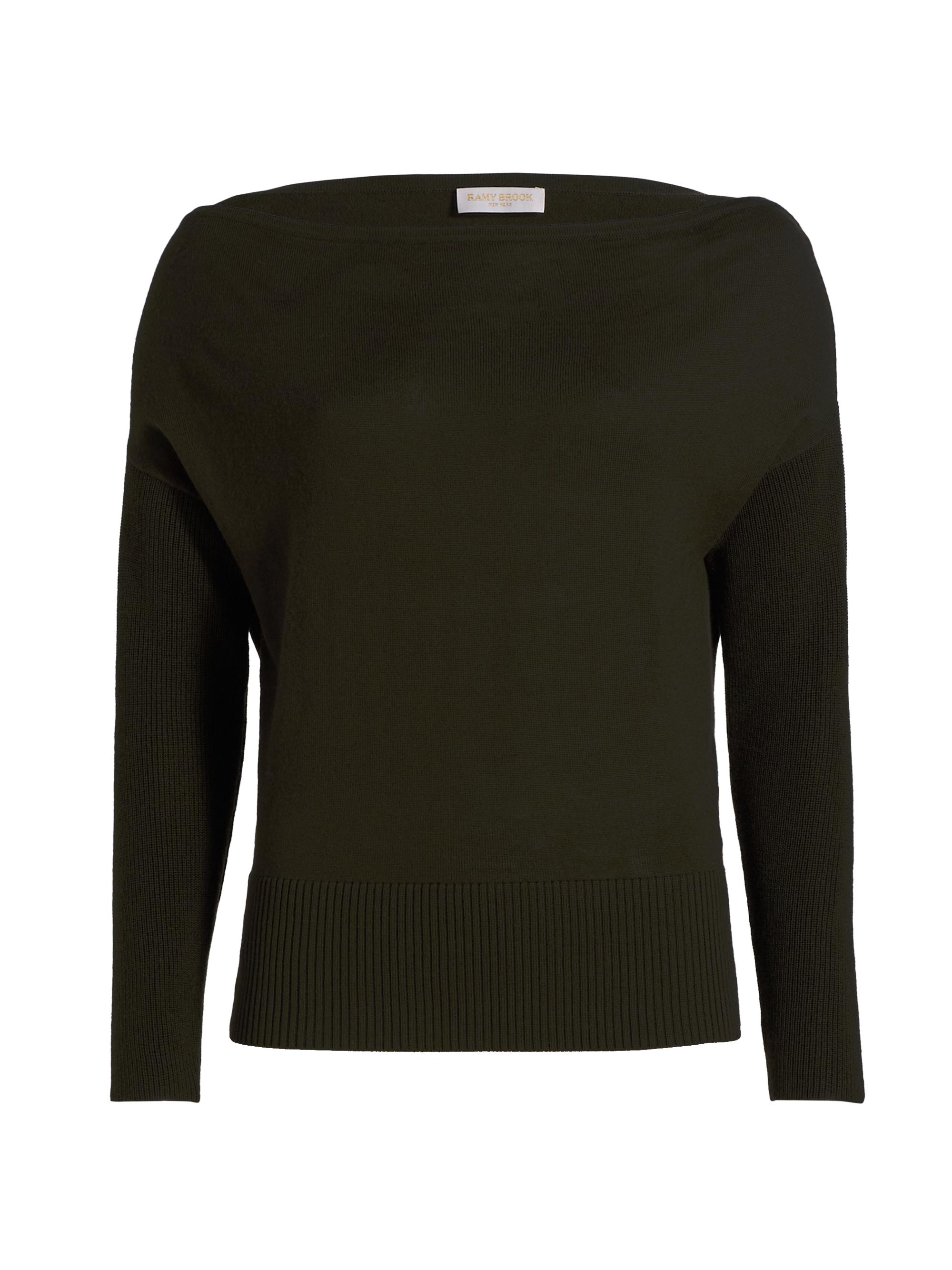 Ramy Brook Women's Chance Off-the-Shoulder Sweater - Deep Olive