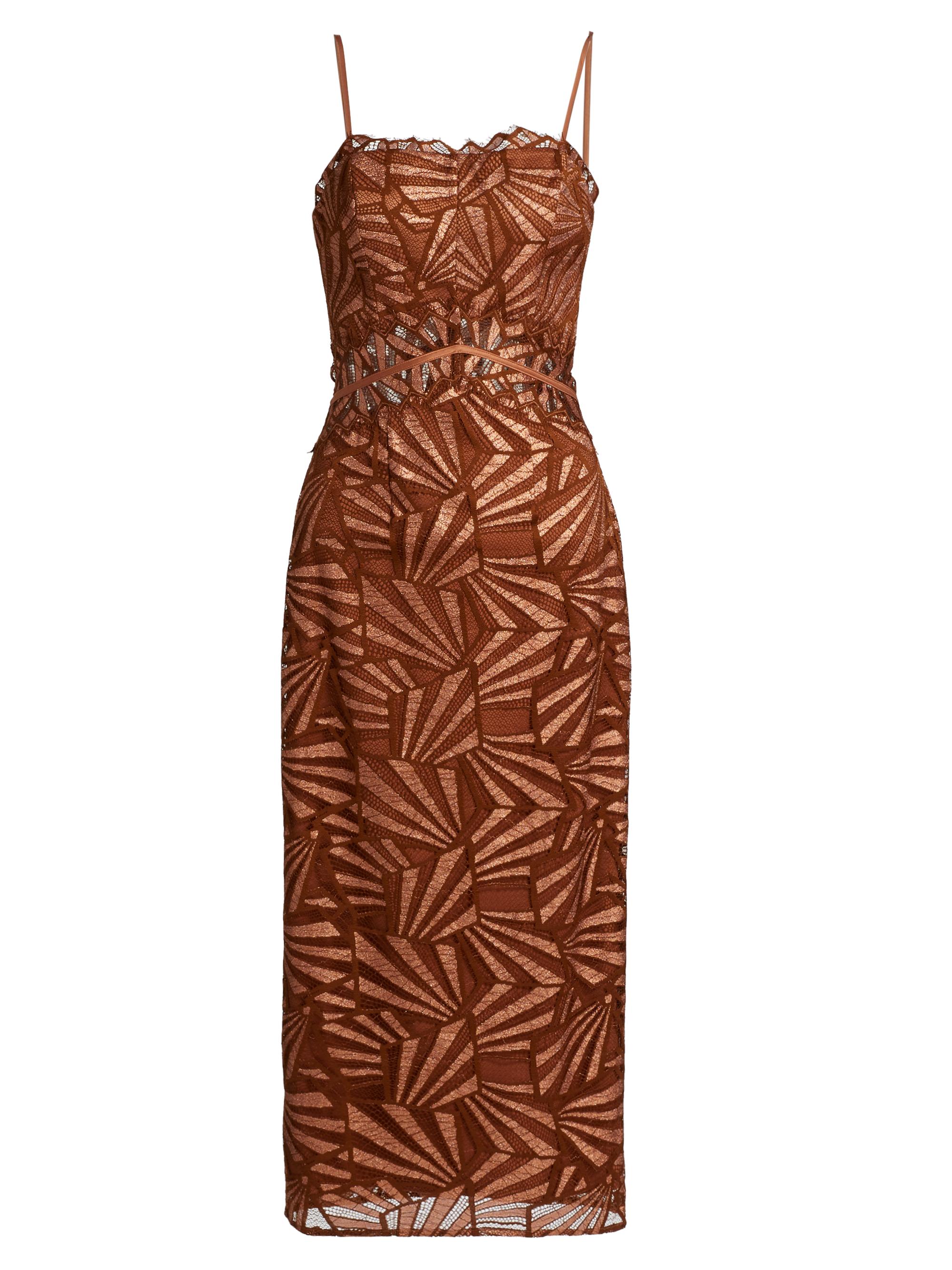 Ramy Brook Women's Nonie Lace Midi-Dress - Bronze Lace